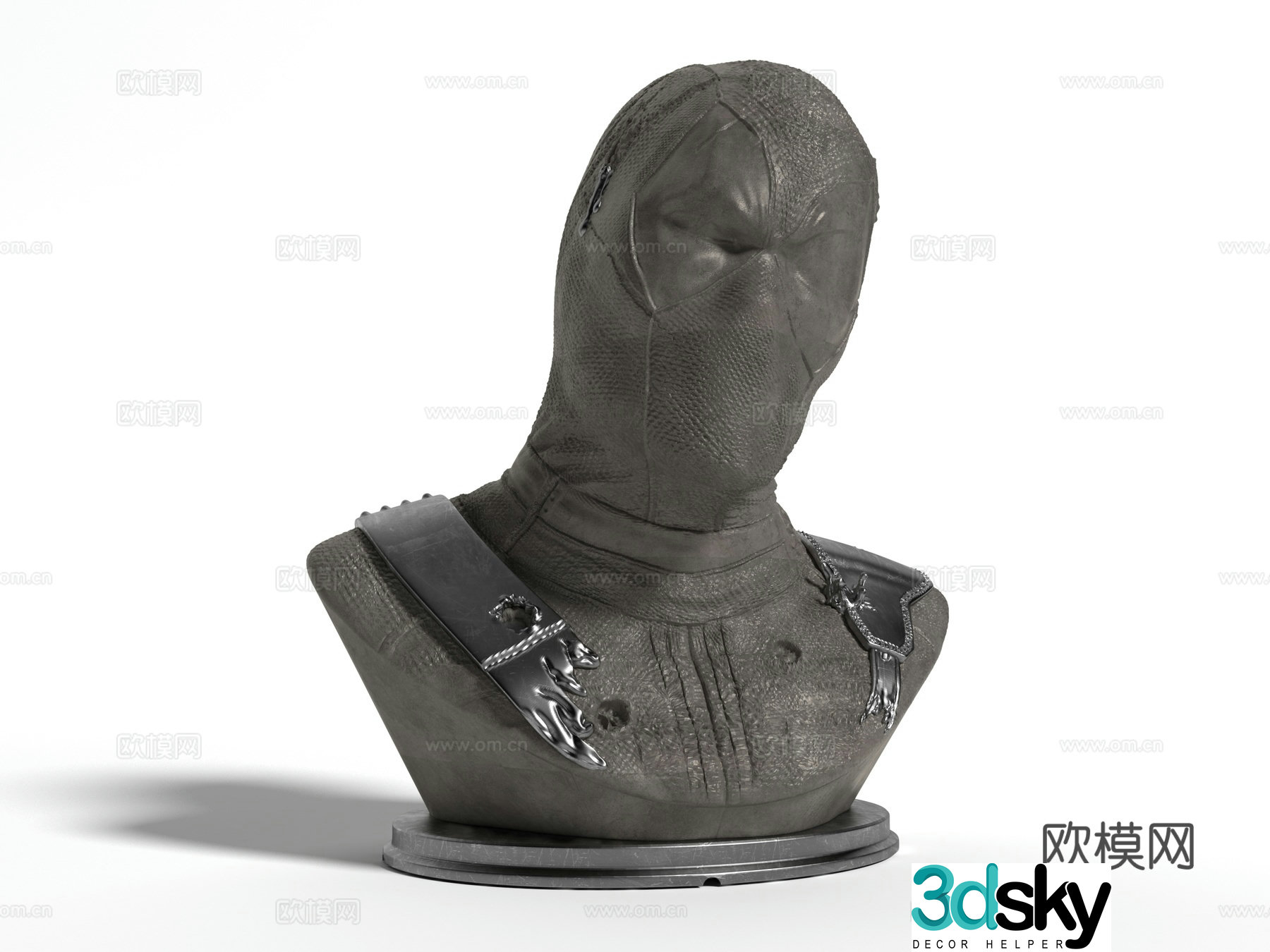 Modern style Deadpool sculpture 3d model