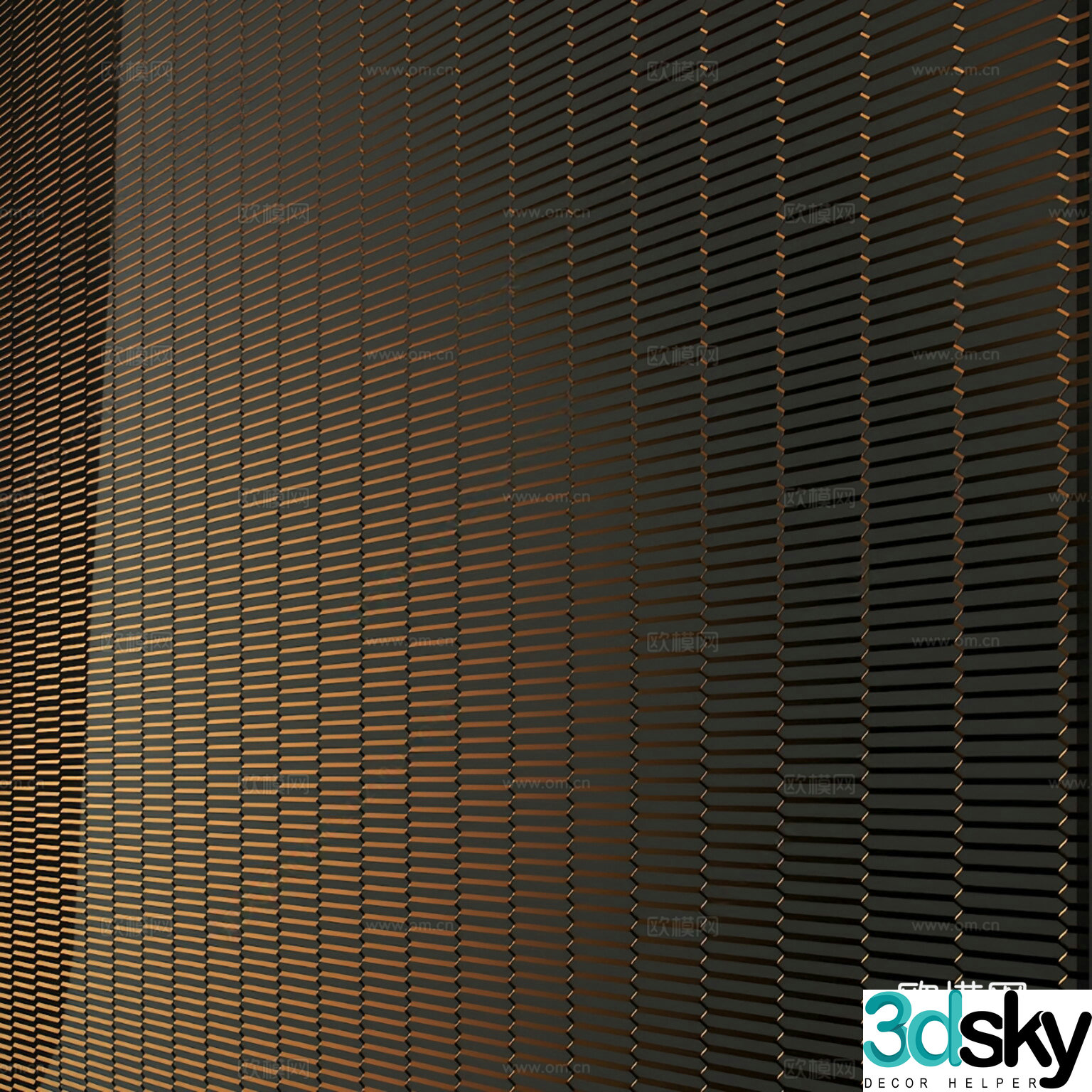 Modern partition Metal mesh partition Metal curtain wall mesh Metal partition Metal fence 3D model
