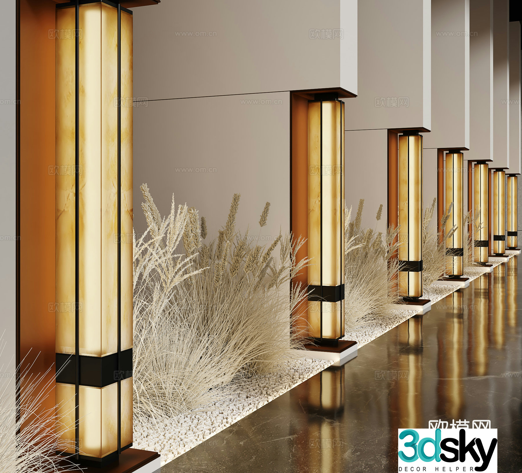 Modern aisle corner wall light Corridor wall light 3d model