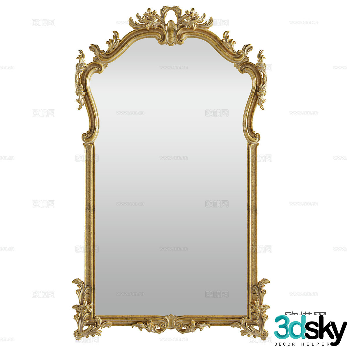 French decorative mirror 3d model