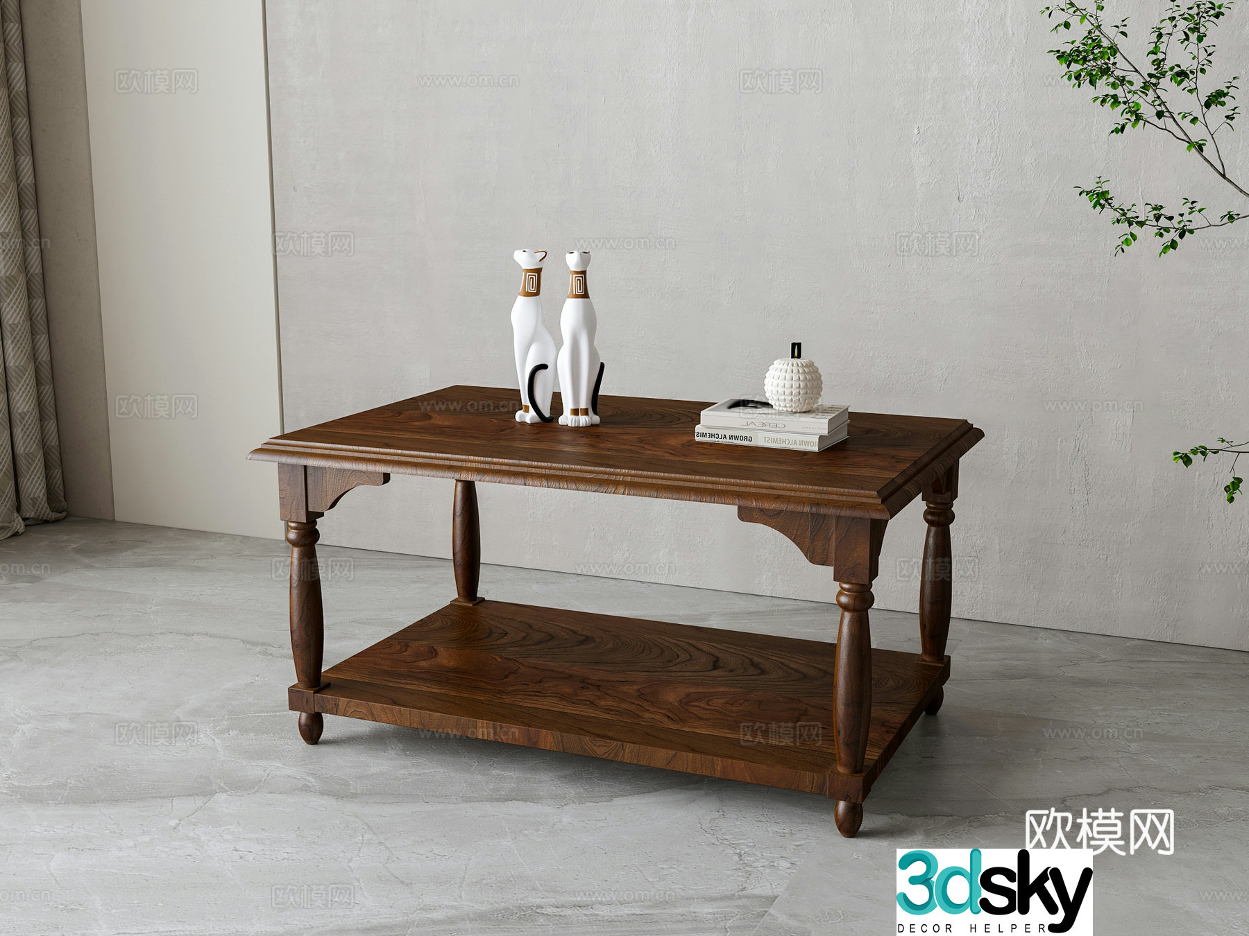 American coffee table 3D model
