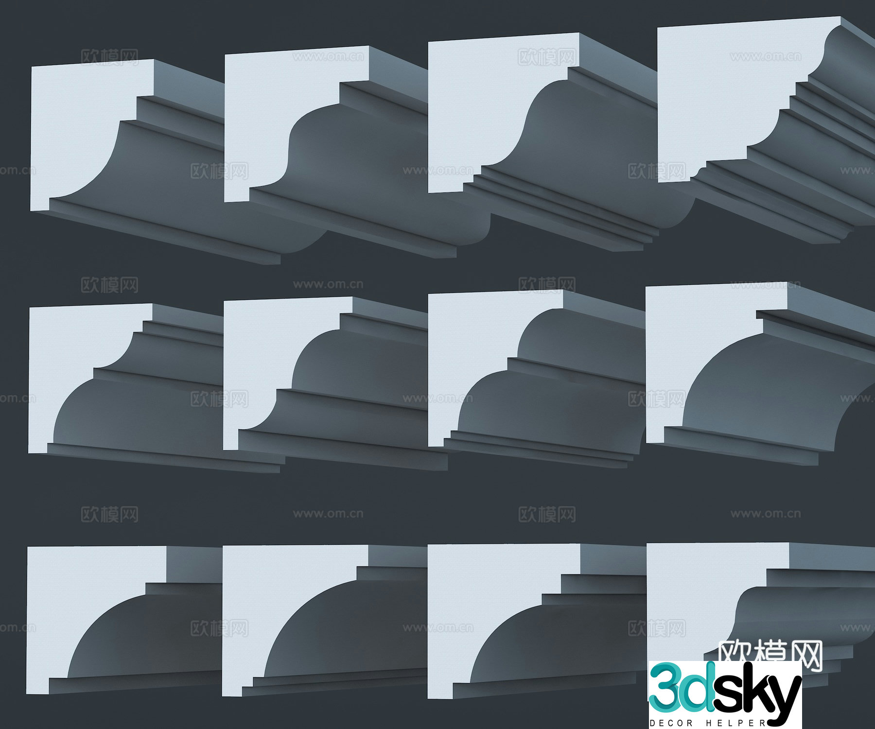 Eaves line analysis waistline analysis eaves line waistline line angle 3D model