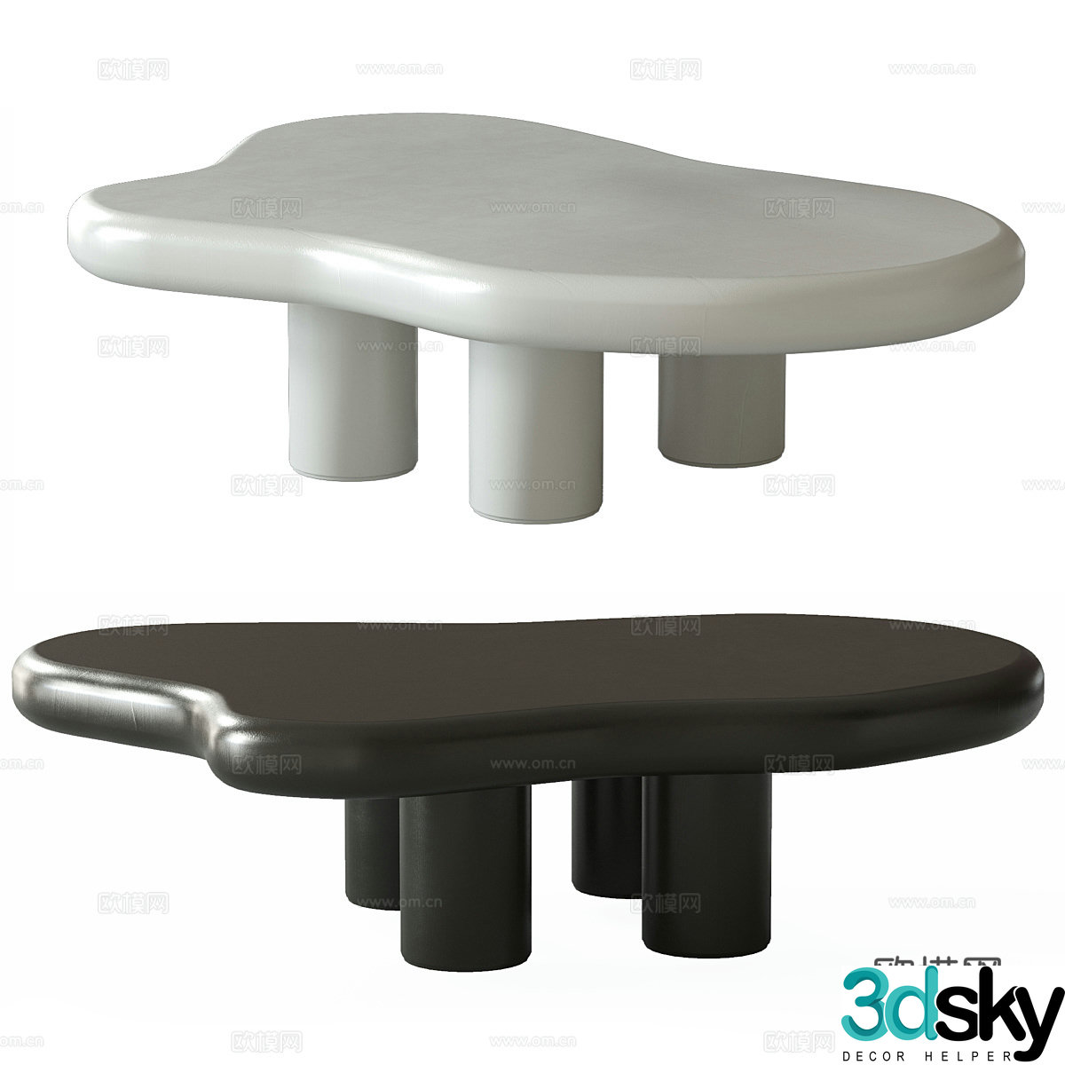 Modern NURU Coffee Table 3D Model