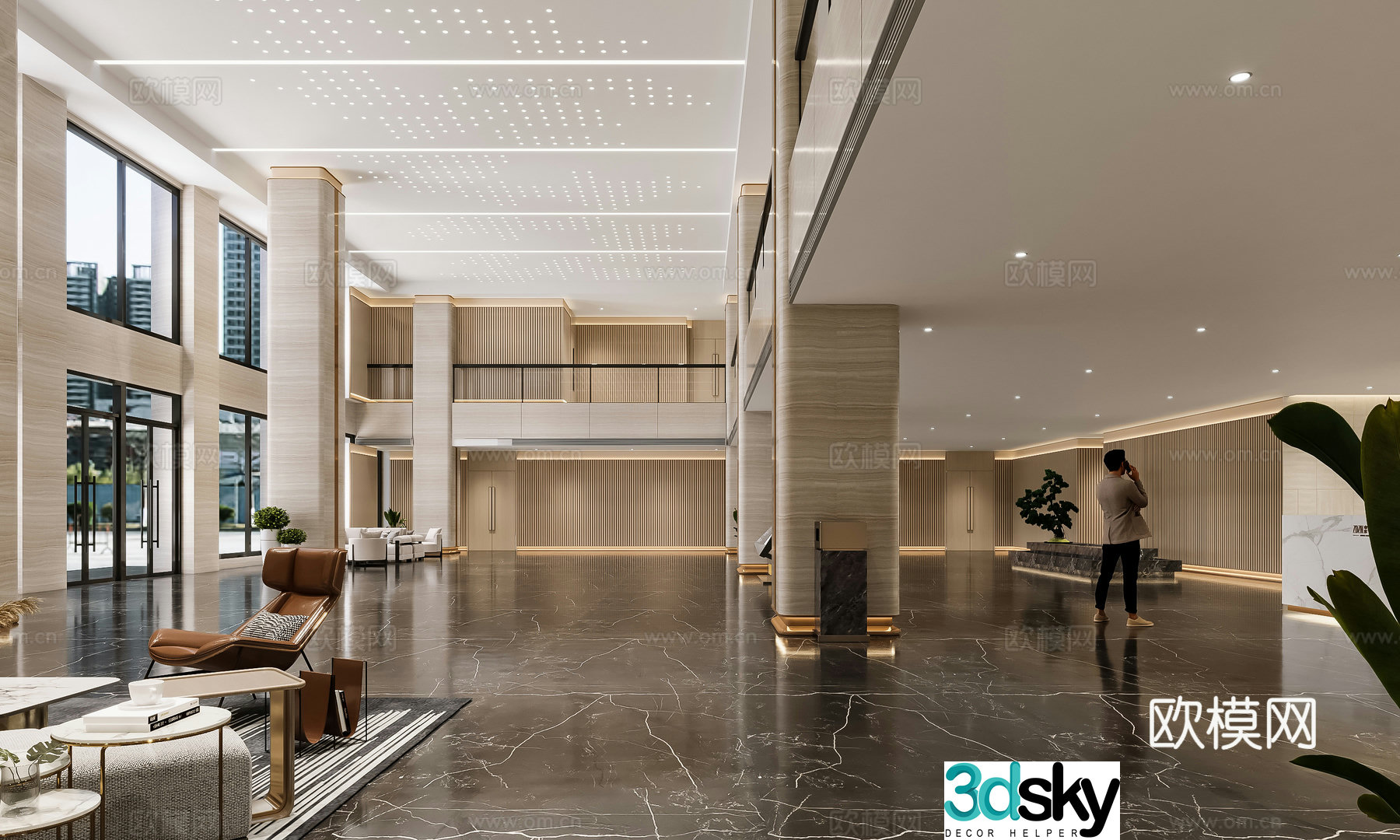 Hall 3d model
