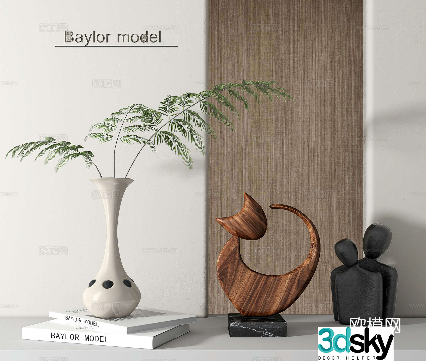 Modern jewelry ornaments 3d model