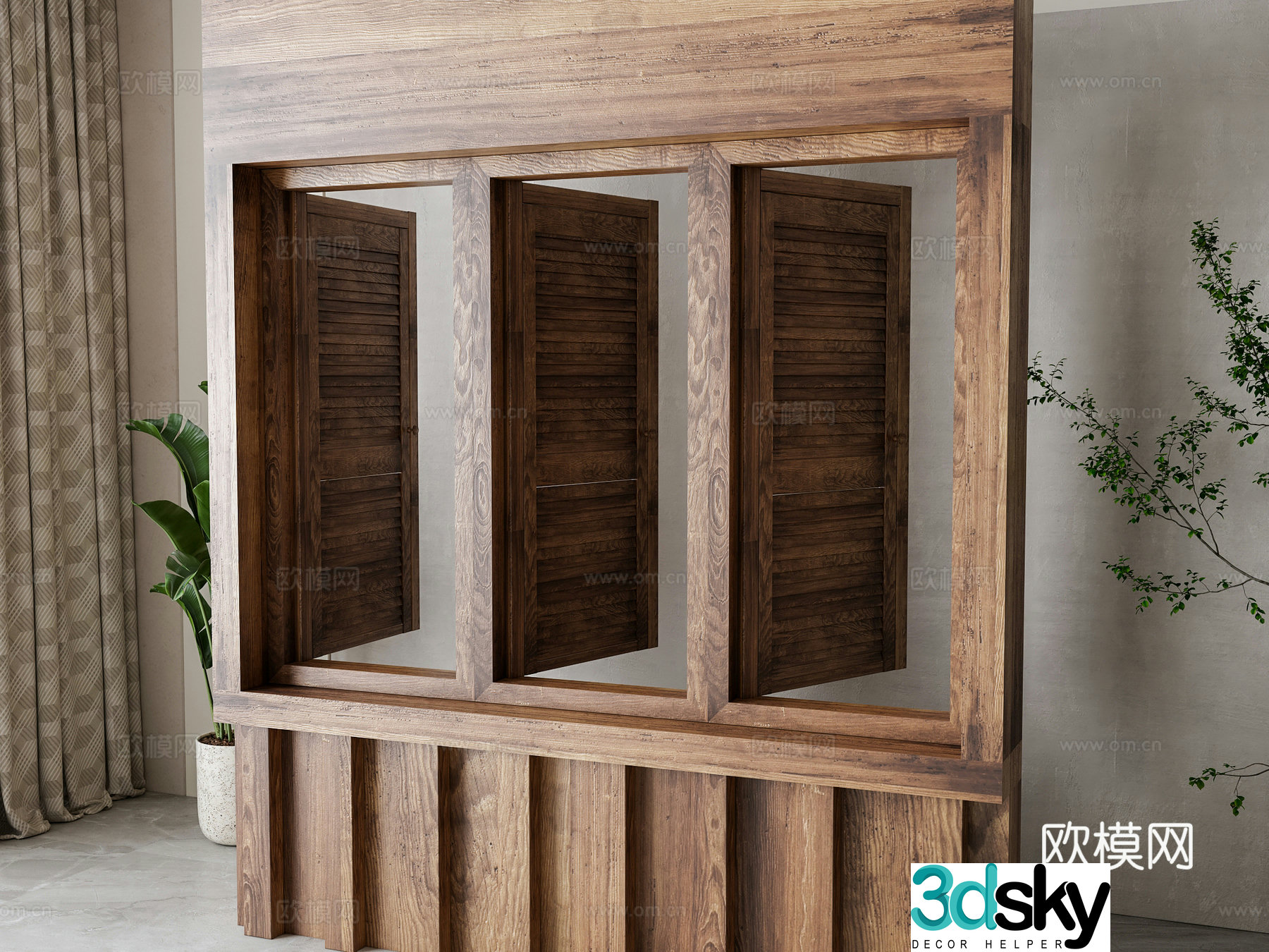 Nordic window 3d model