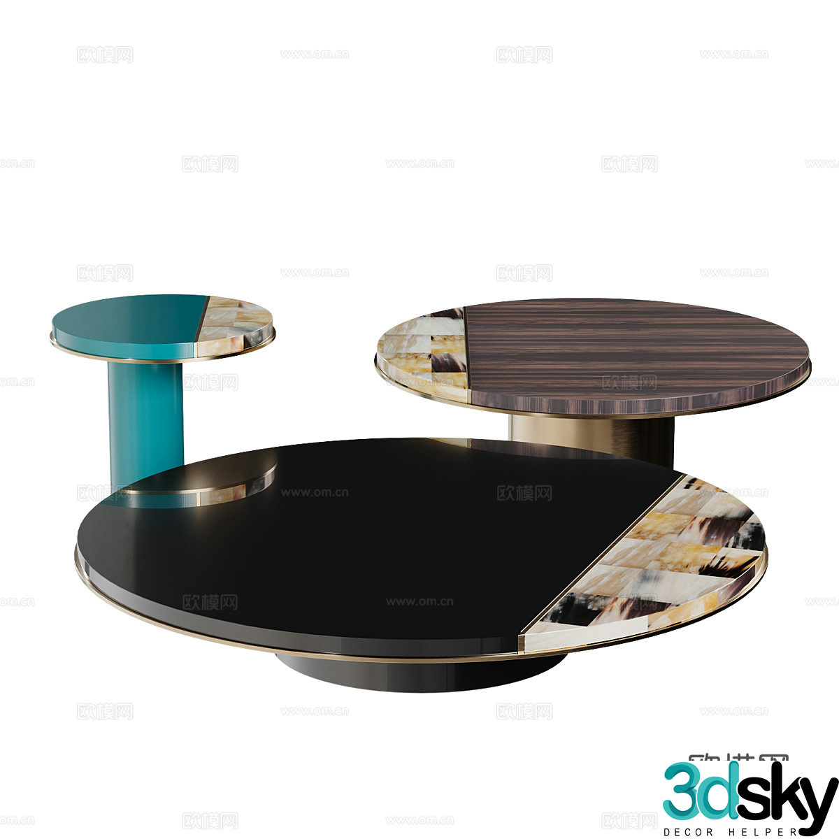 Modern light luxury Andria coffee table 3D model