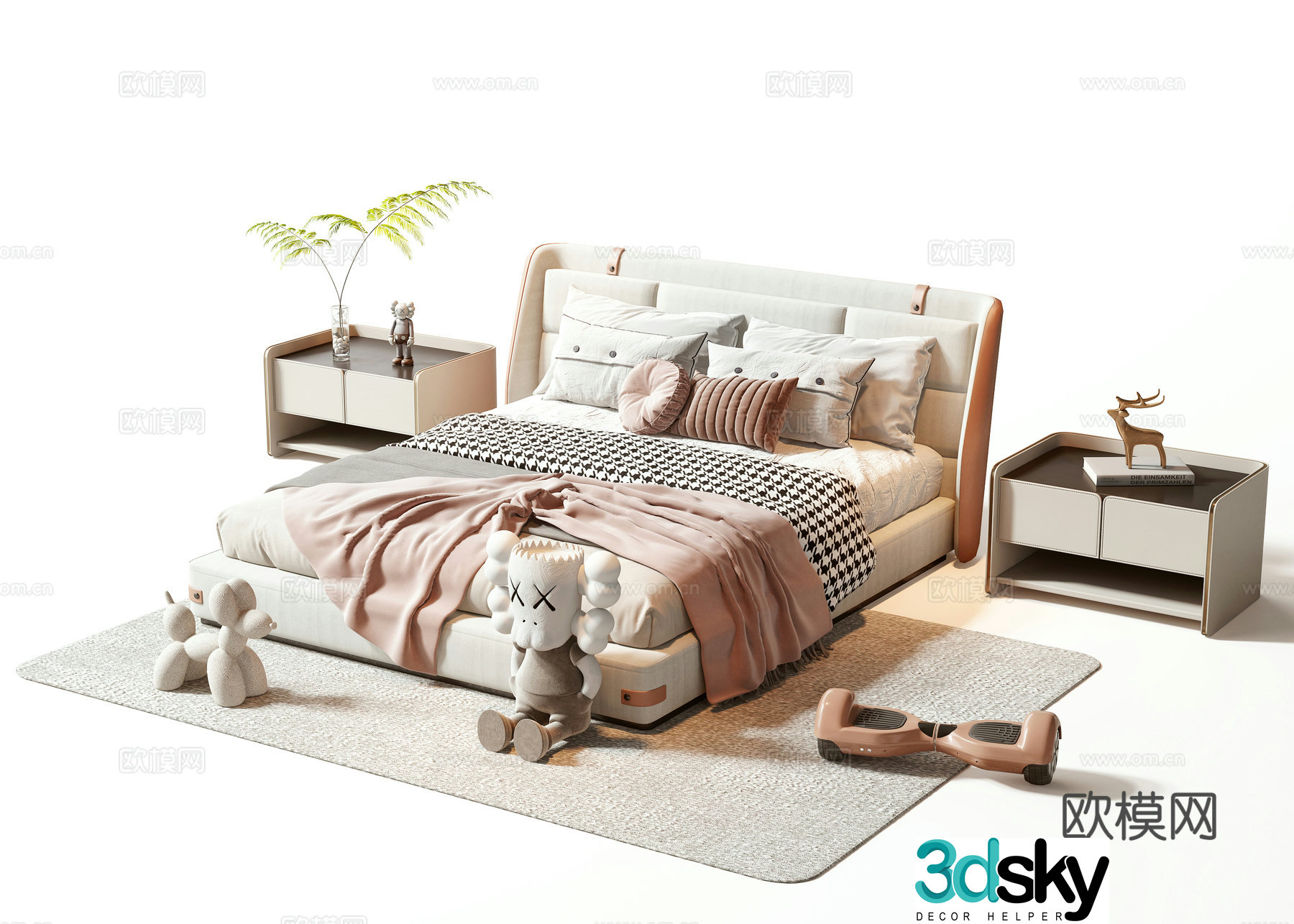Modern children’s bed 3d model
