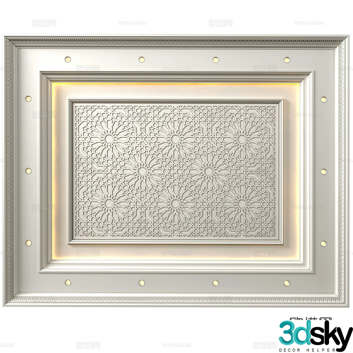 Arabic classical ceiling suspended ceiling 3d model
