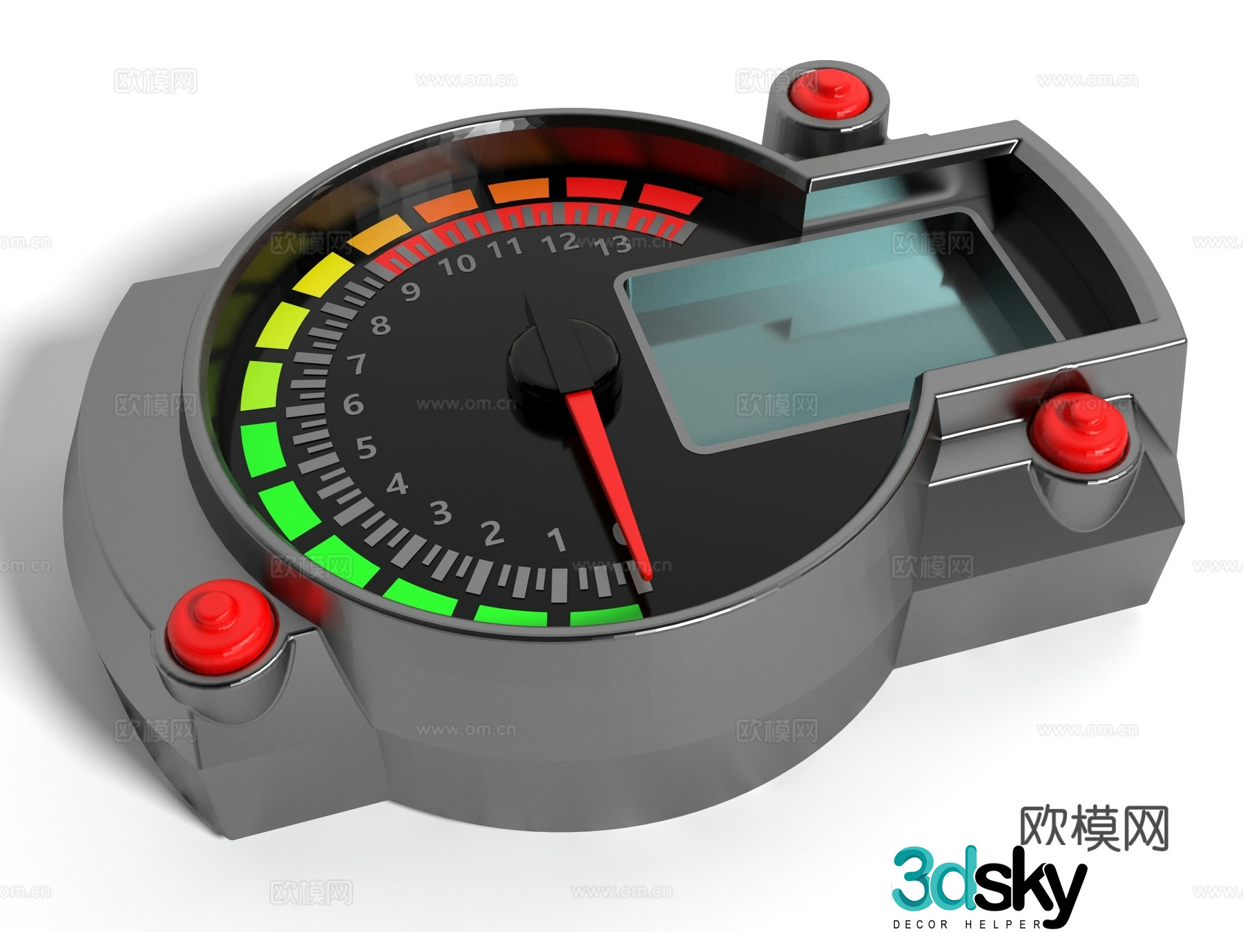 Modern style dashboard 3d model