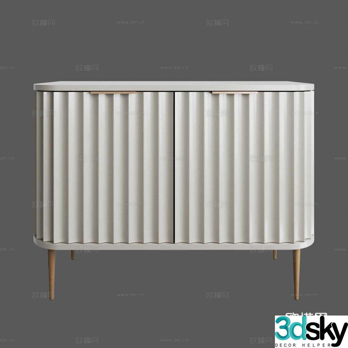 Modern light luxury sideboard 3D model