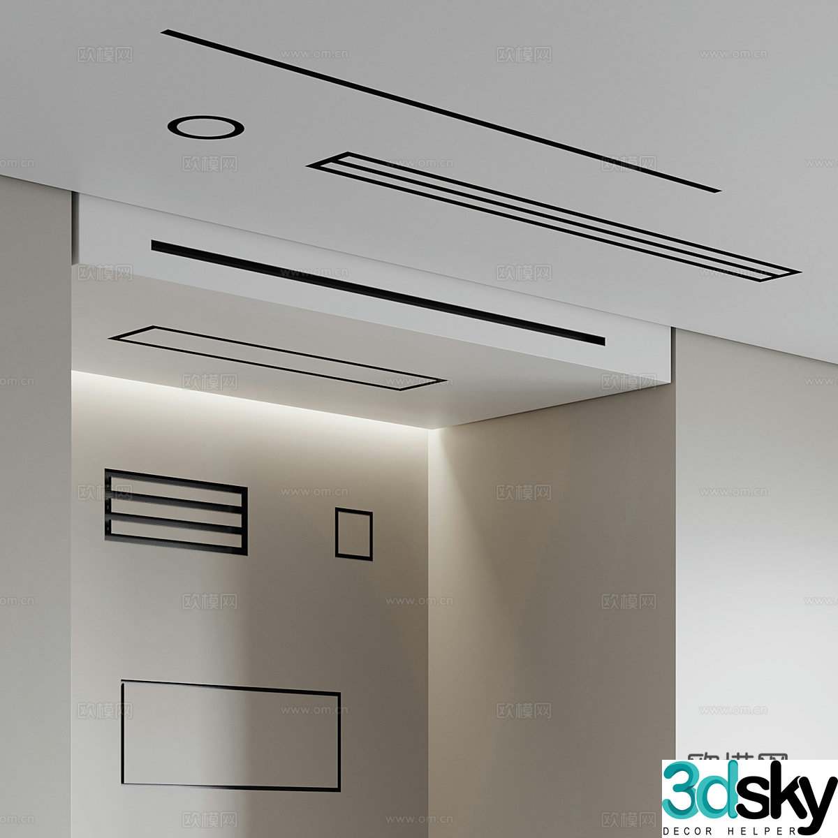 Schiberg ventilation and air conditioning grille 3d model