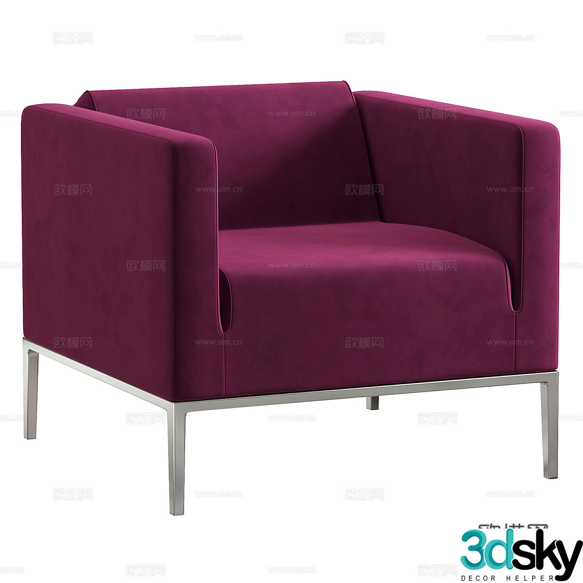 Sofa coffee table combination 3D model