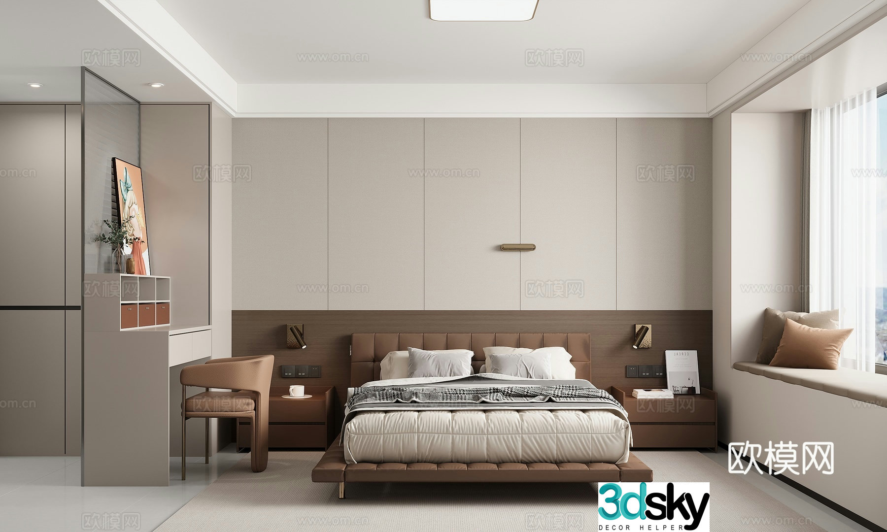 Modern bedroom 3d model