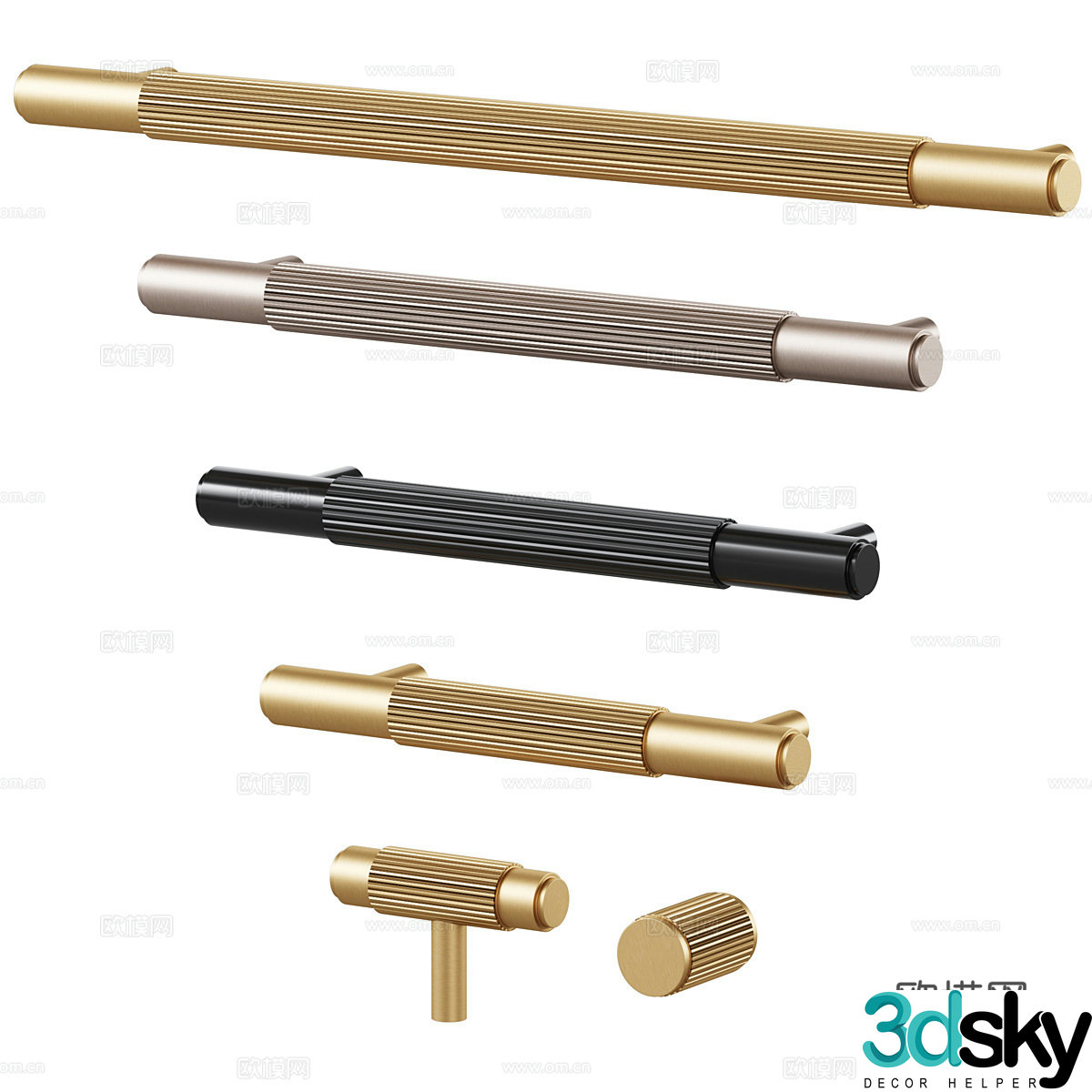 Modern furniture handle handle 3d model