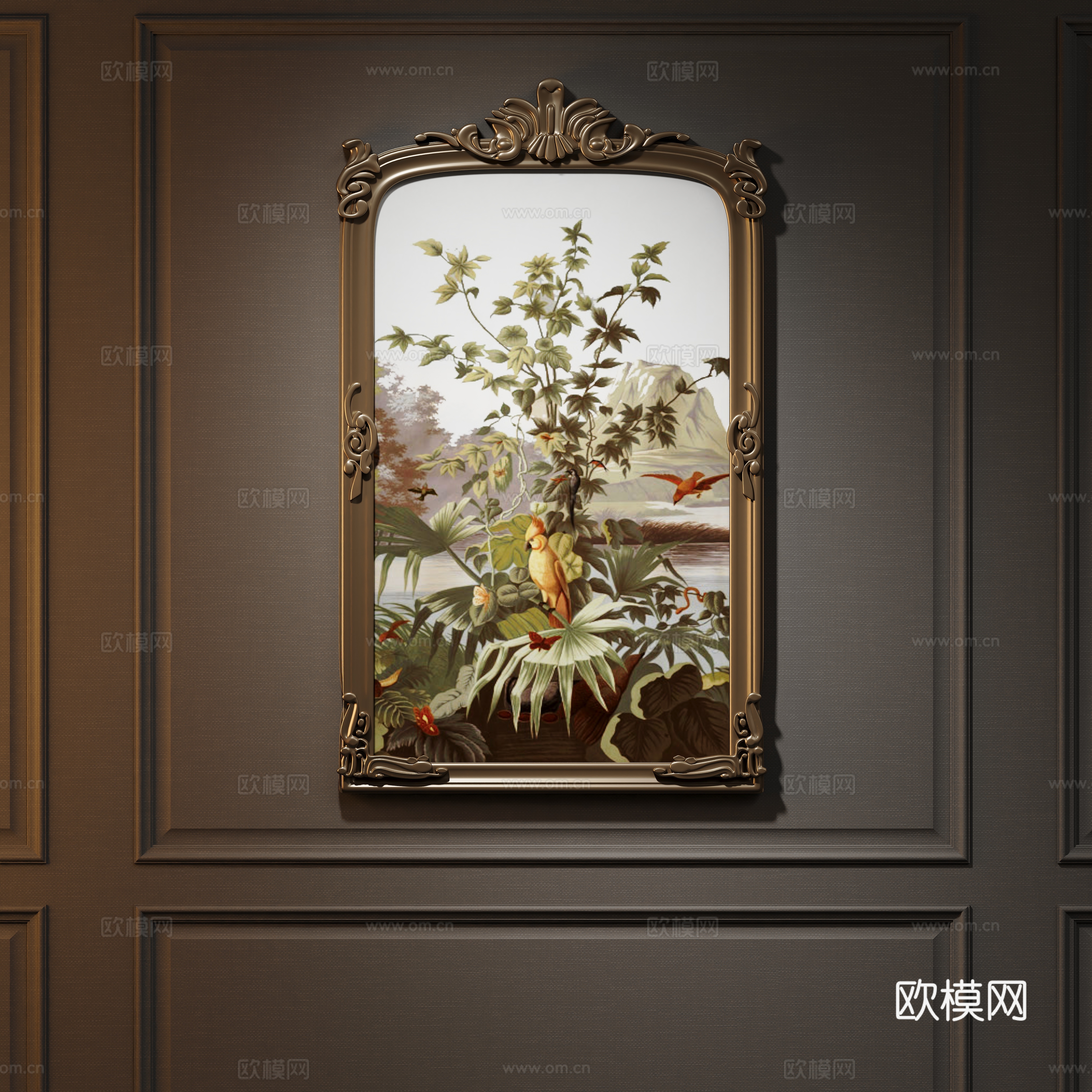 Modern French decorative painting 3d model