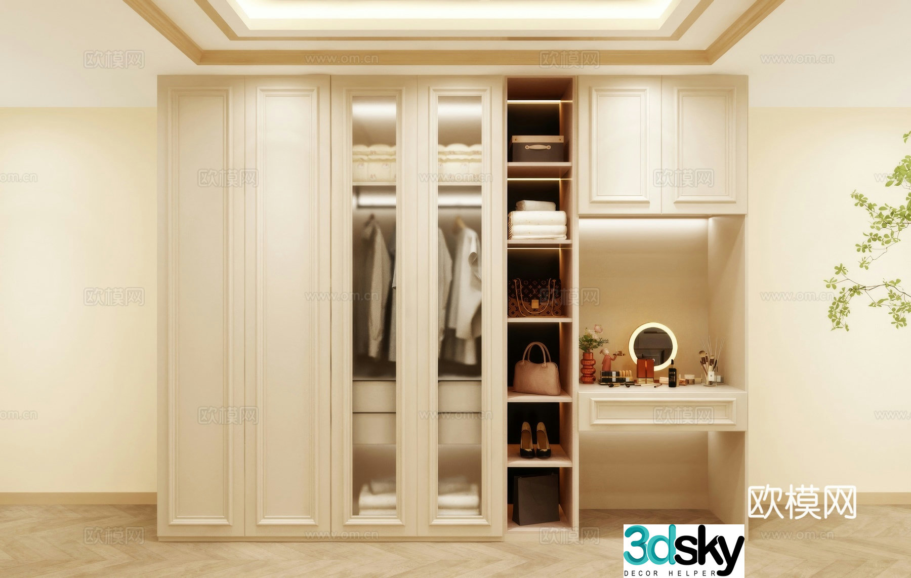 Wardrobe wardrobe wardrobe renderings wardrobe design wardrobe furniture 3d model