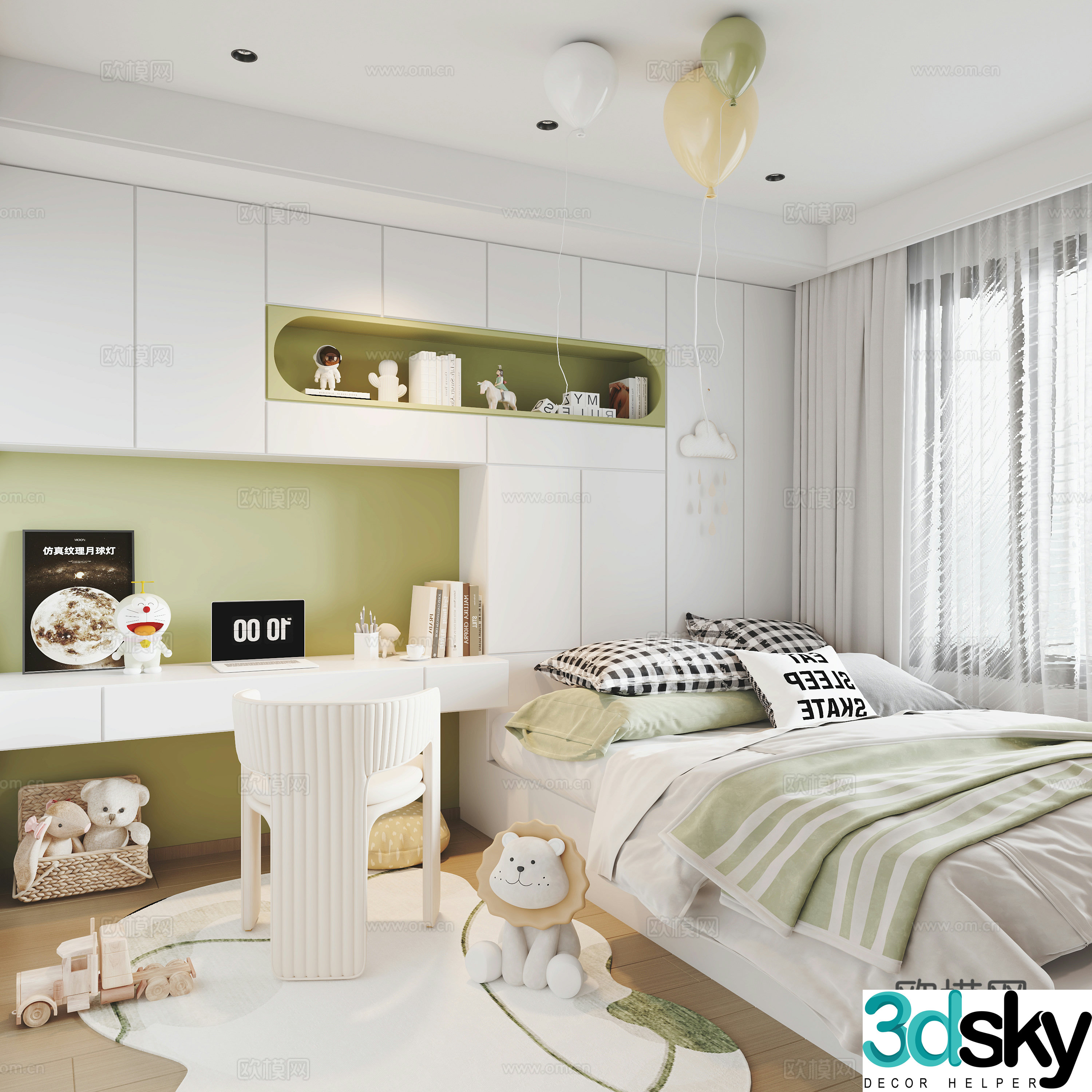 Modern children’s room 3d model