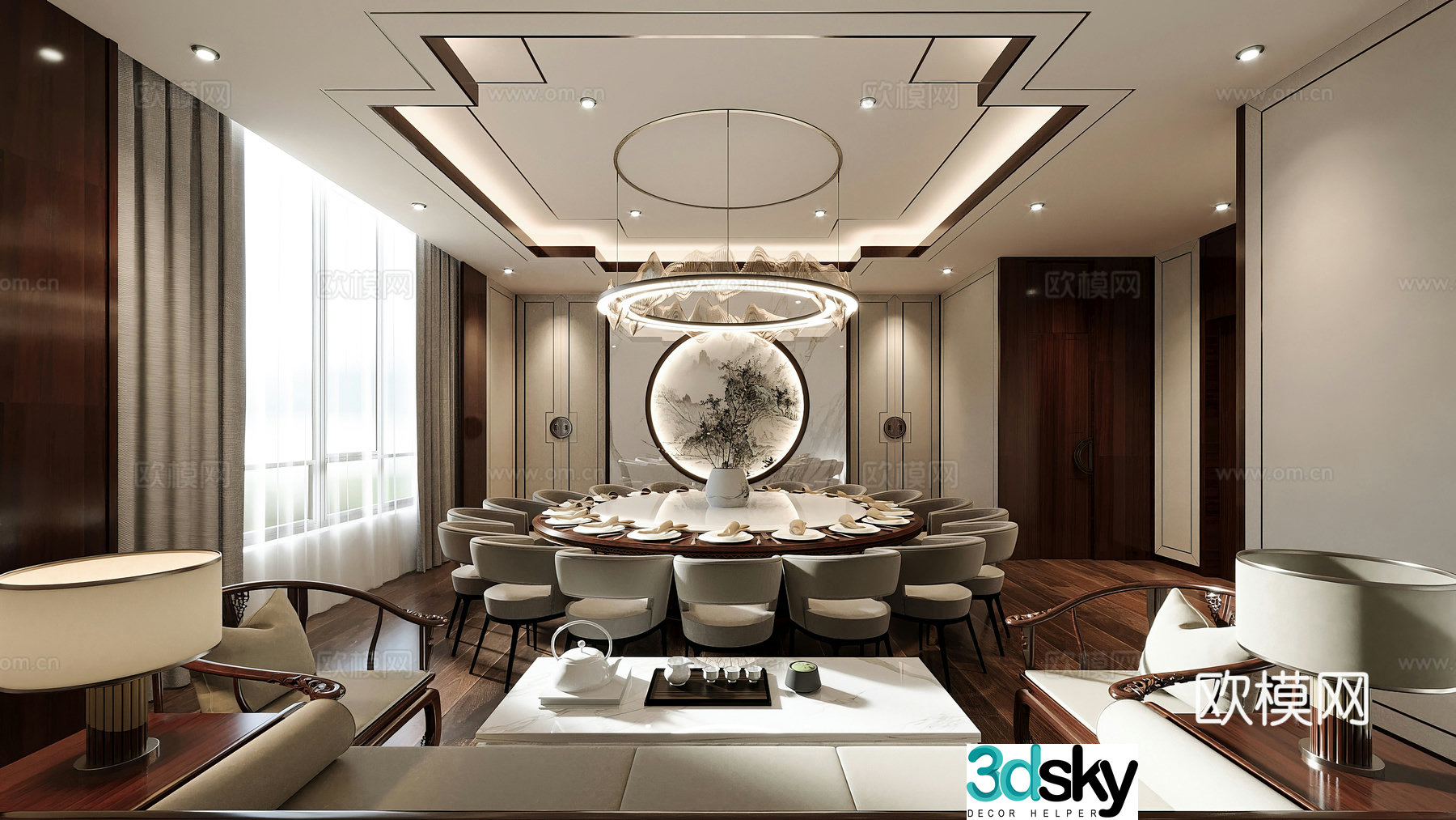 New Chinese private room 3D model