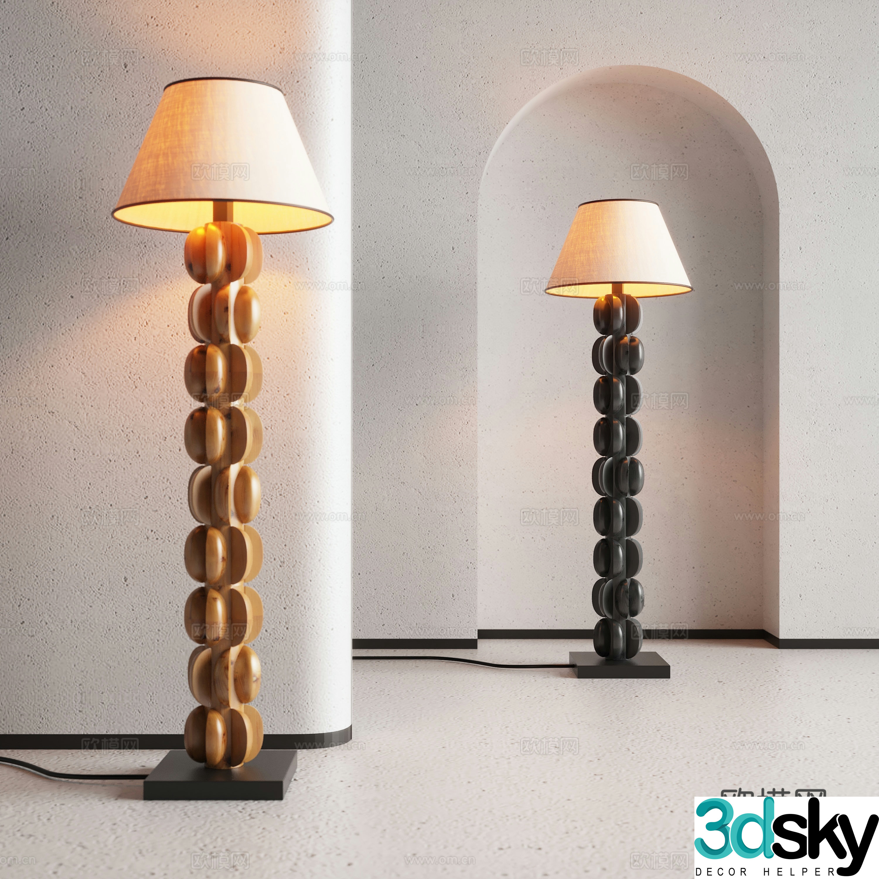 Jijifeng Floor Lamp 3D Model