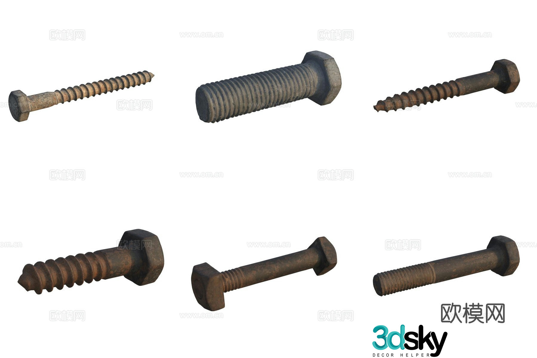 Nut Screw 3D Model