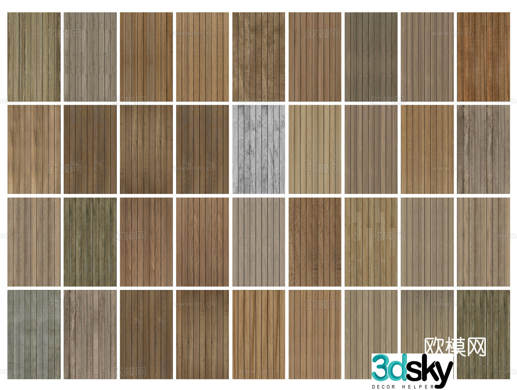 Modern wood flooring plastic wood flooring anticorrosion wood flooring wood grain brick outdoor wood flooring solid wood flooring 3d model