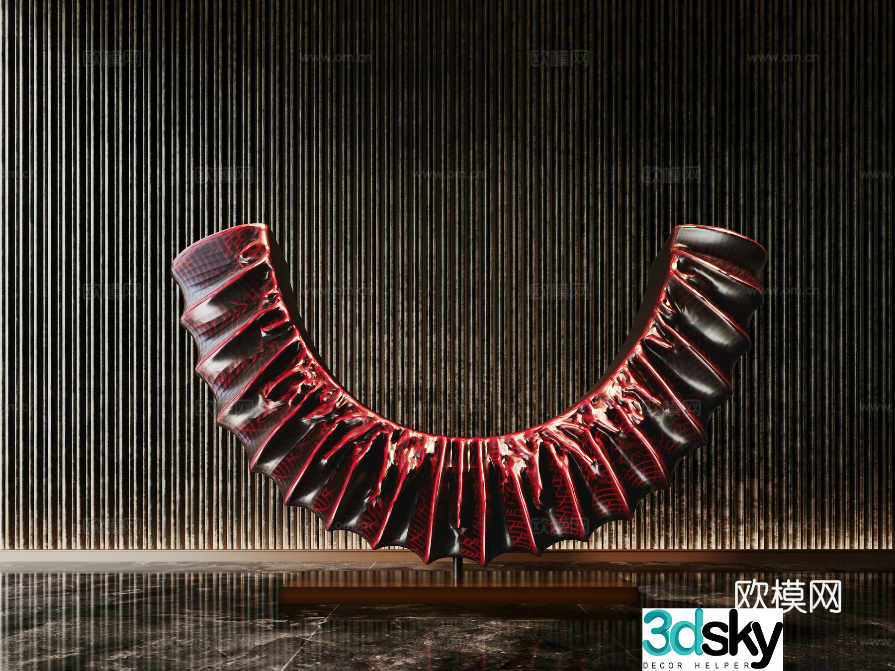 Modern sculpture ornaments 3d model