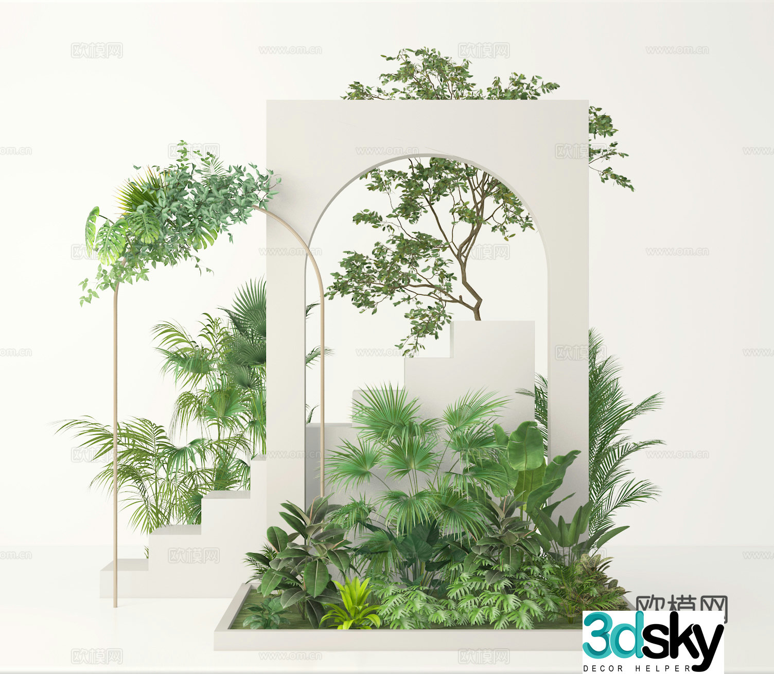 Plant landscape 3d model