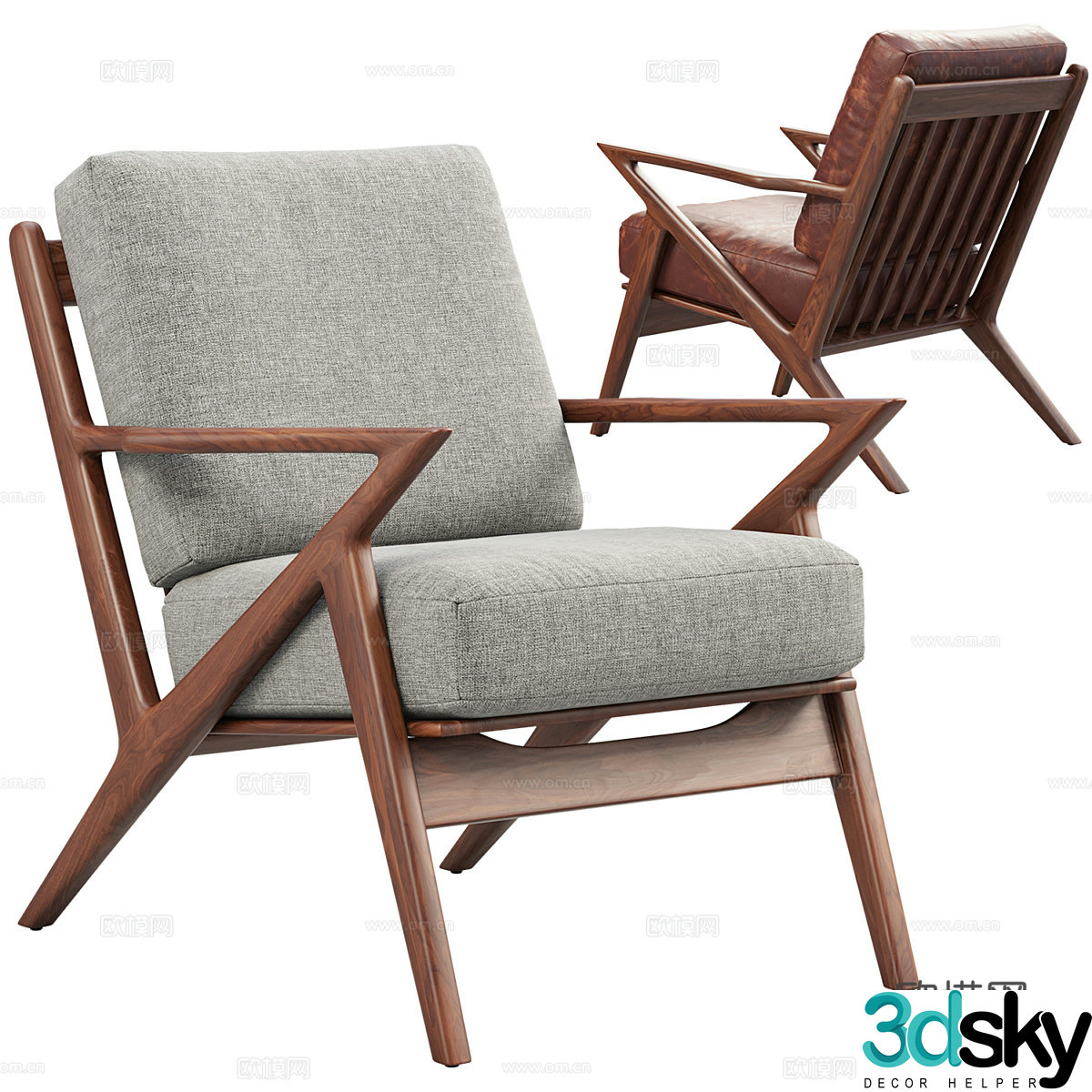 New Chinese Joybird Soto leisure chair 3d model