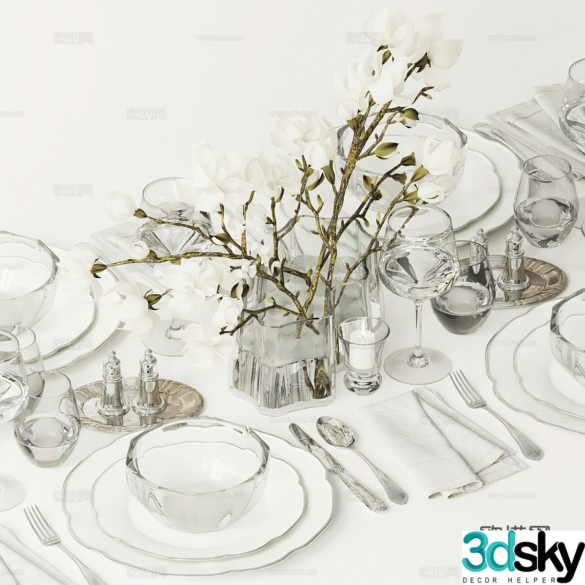 Tea set 3d model