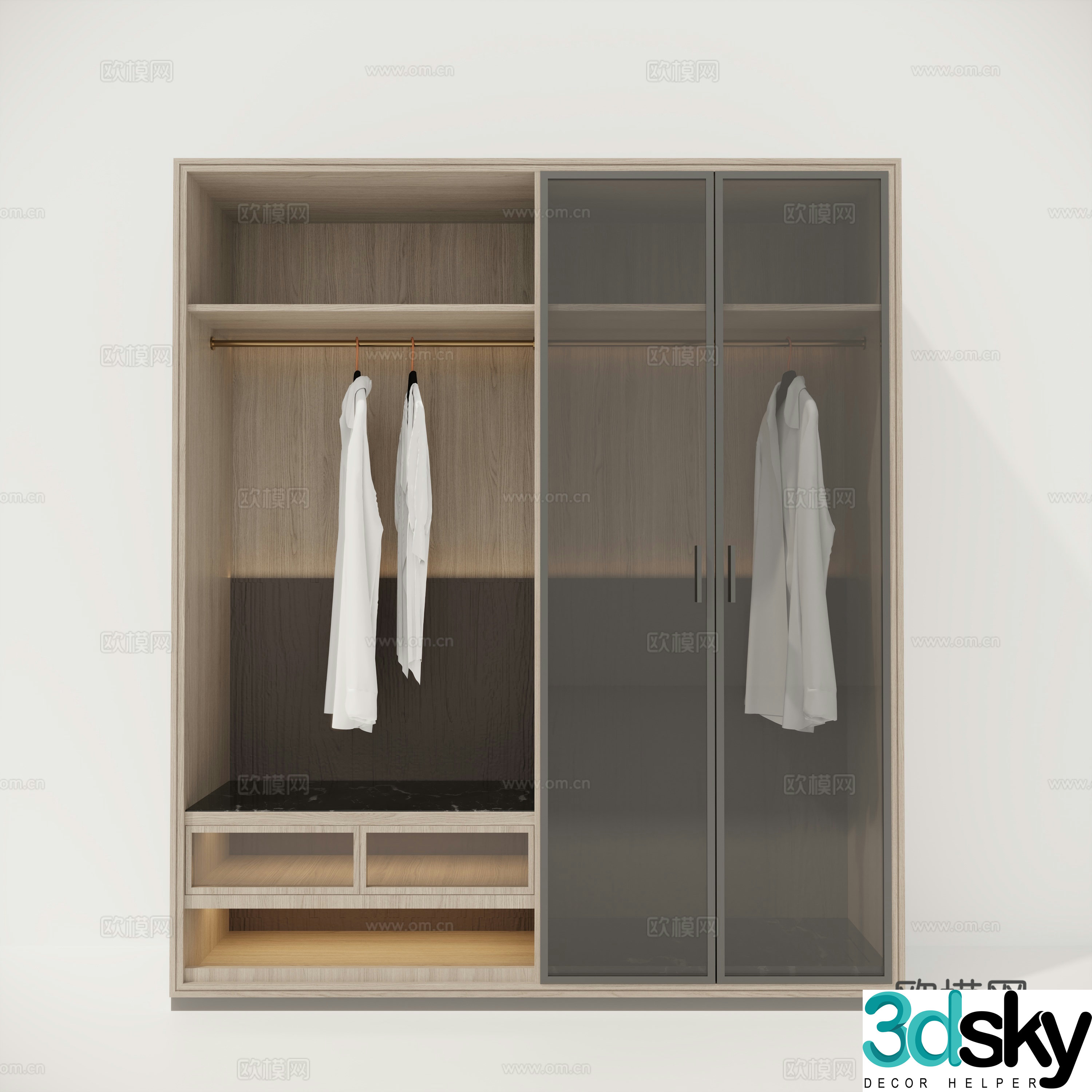 Wardrobe Decorative Cabinet 3D Model