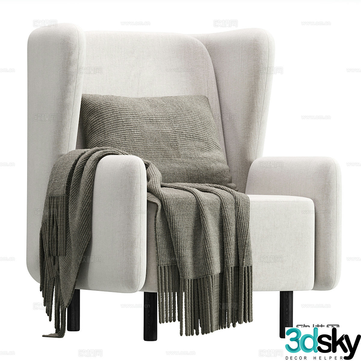 Sofa coffee table combination 3D model