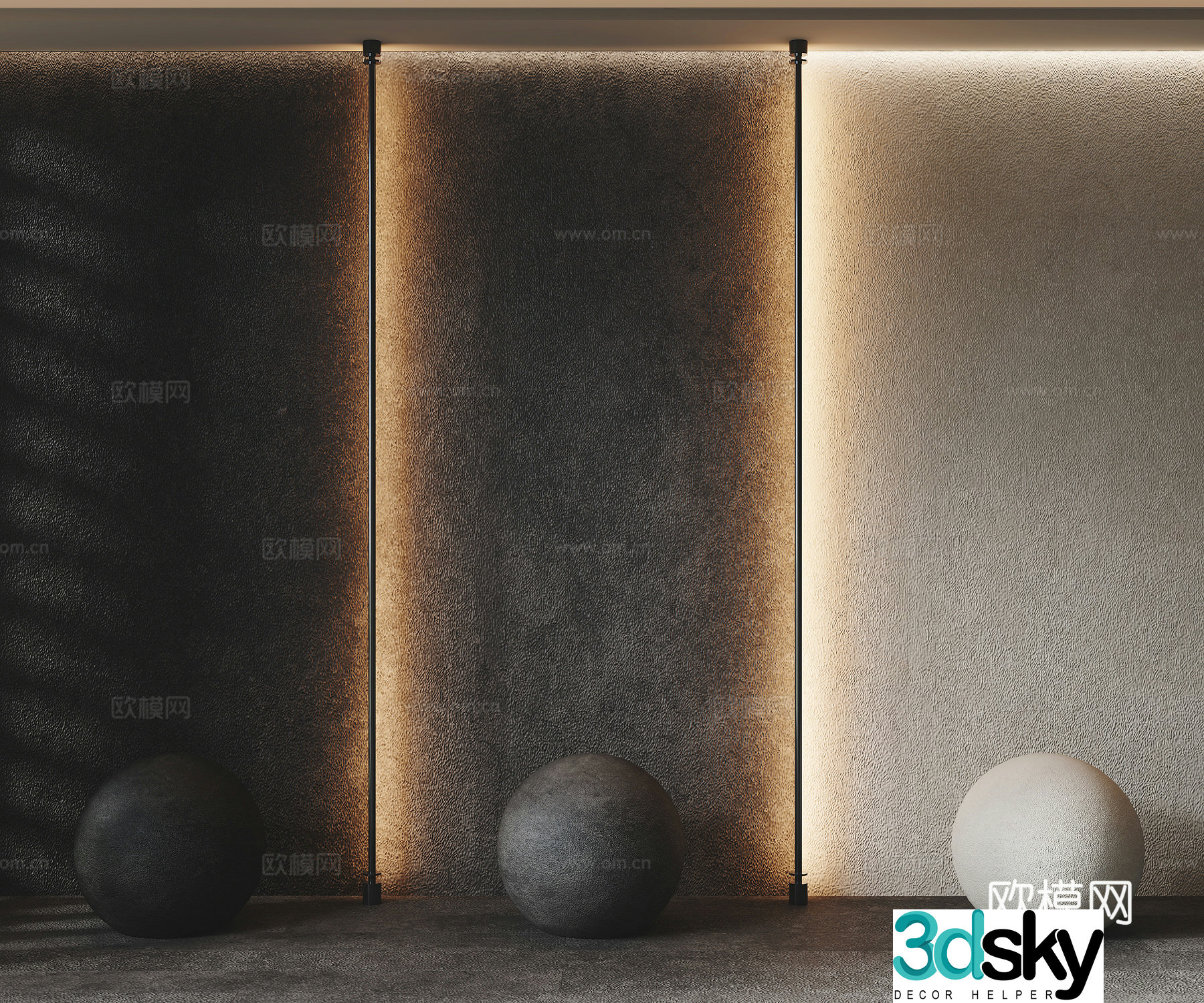 Modern wall paint 3d model