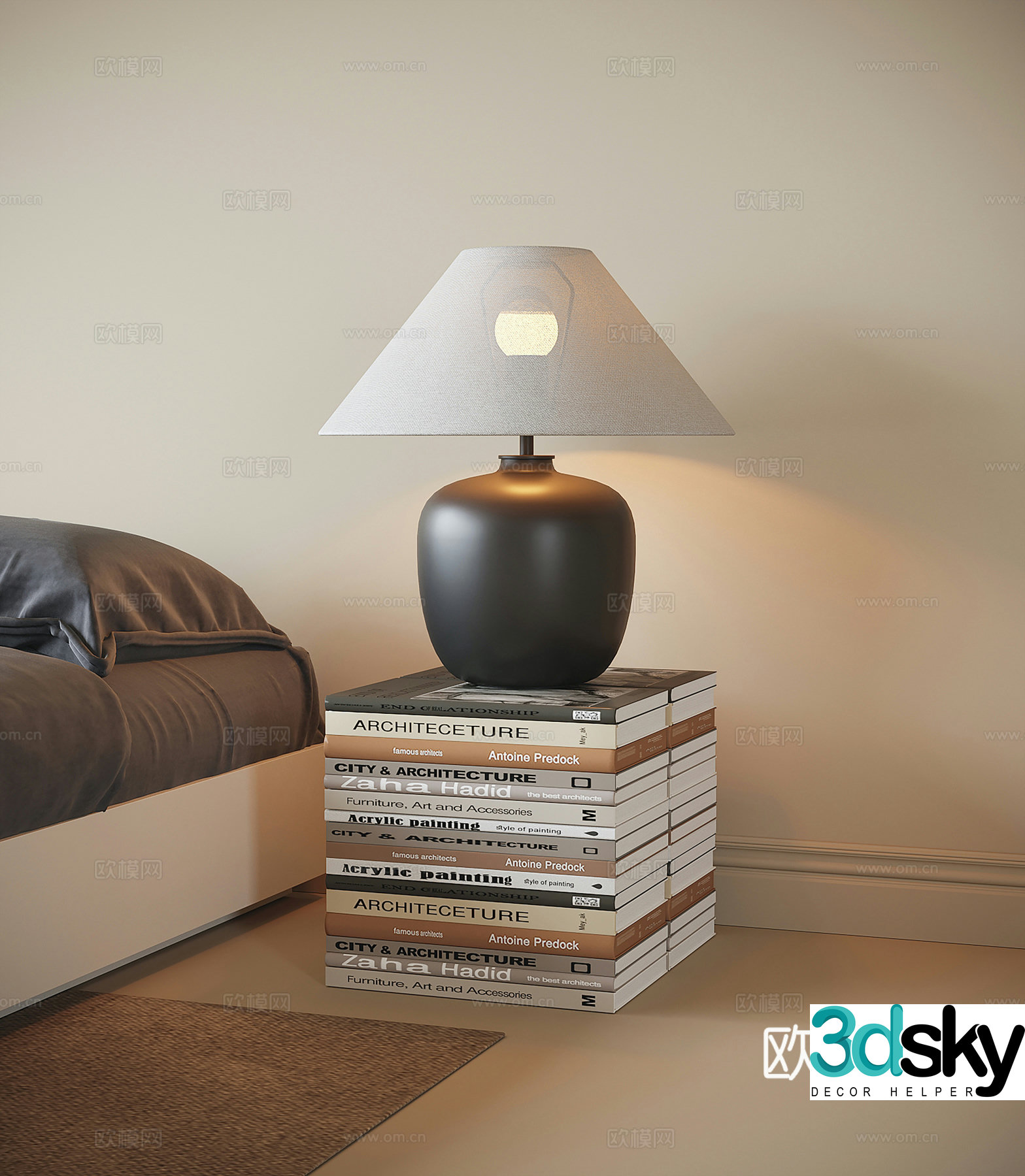 Modern desk lamp 3d model
