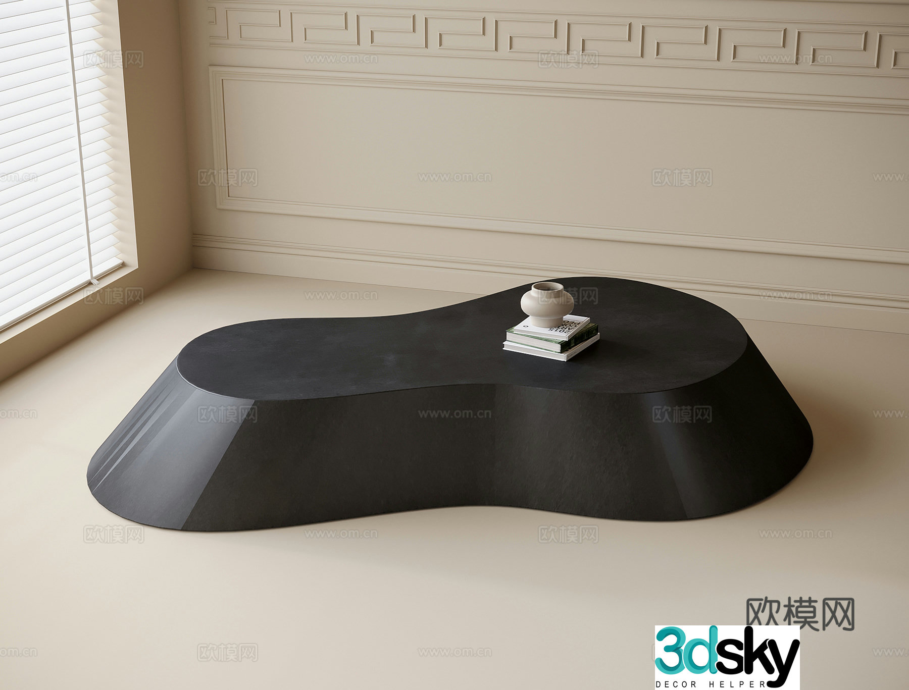 Modern special-shaped coffee table 3D model
