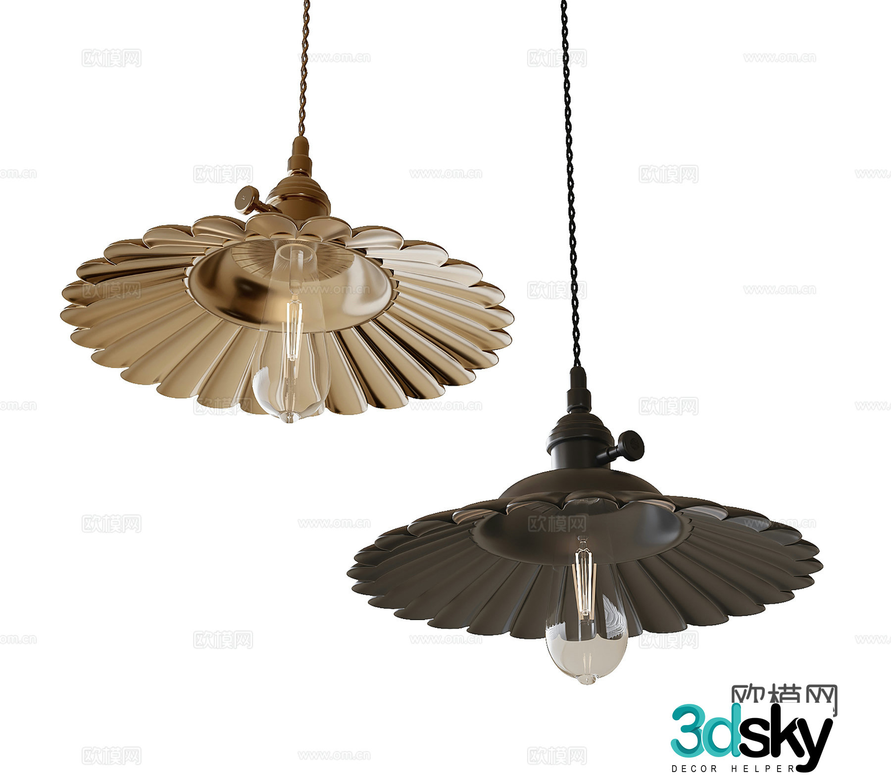 French Chandelier Restaurant Chandelier 3D Model