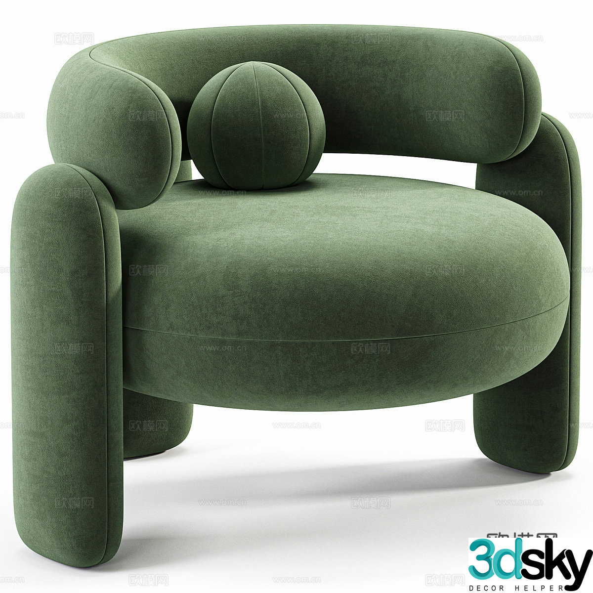 Sofa coffee table combination 3D model