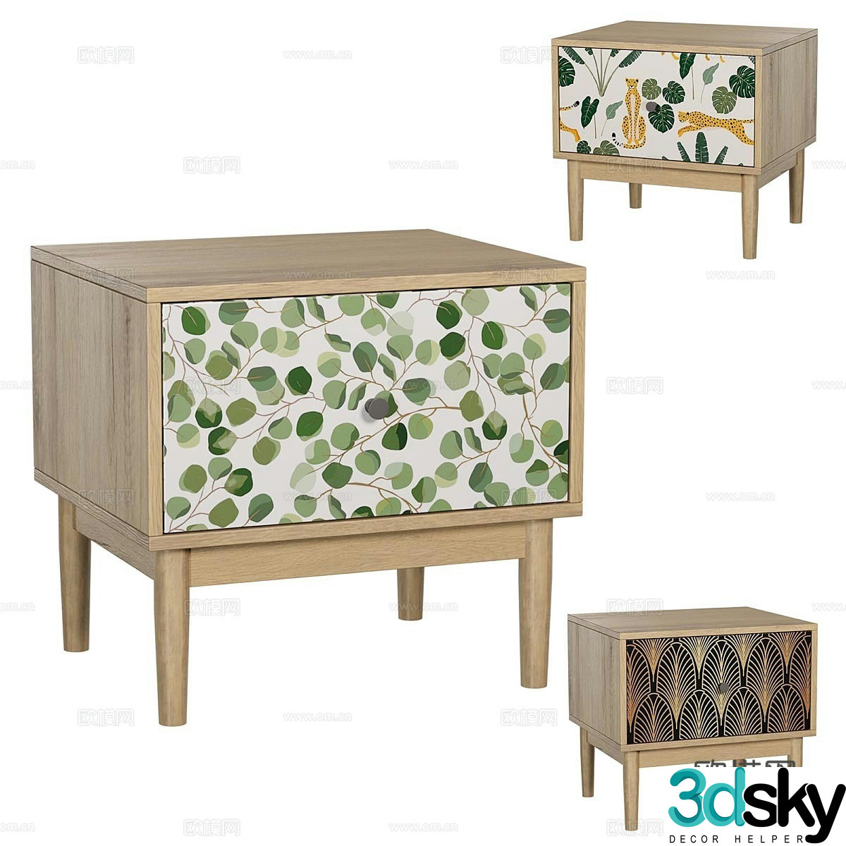 New Chinese Tyrone nightstand 3D model