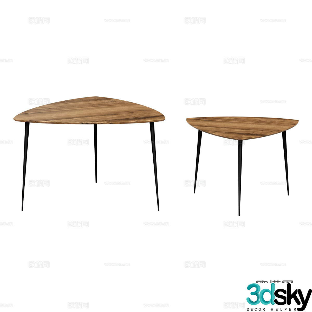 Tea table and chair 3d model