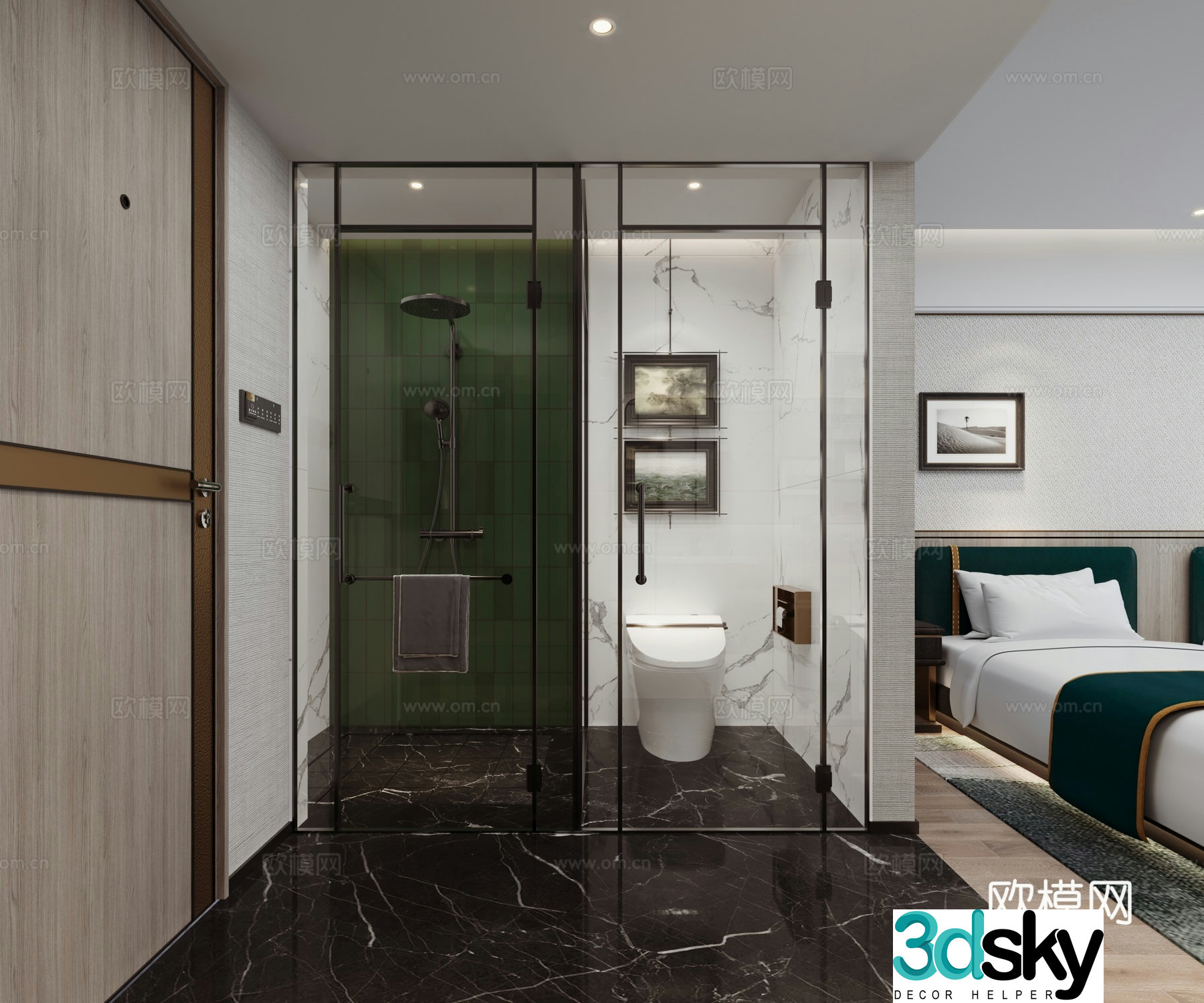 Hotel Room Standard Room Bedroom Bedroom 3D Model