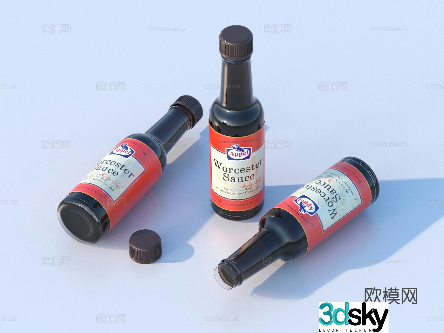 Wine bottle glass bottle bottle cap red wine wine cocktail 3d model
