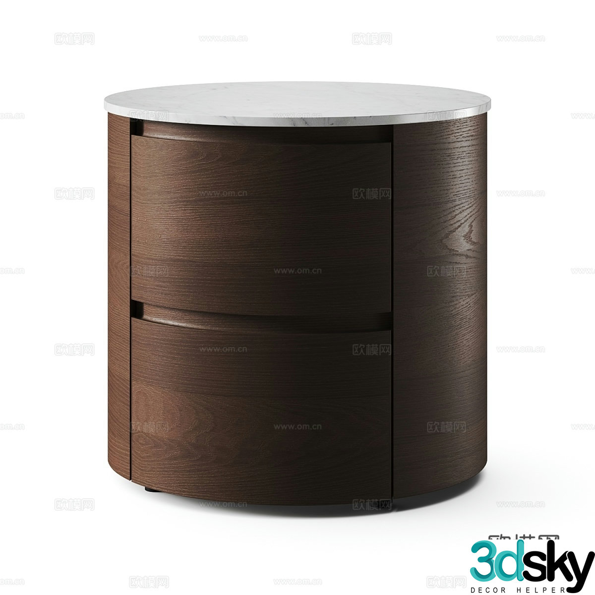 Modern Italian Kristalia Orbit bedside table 3d model