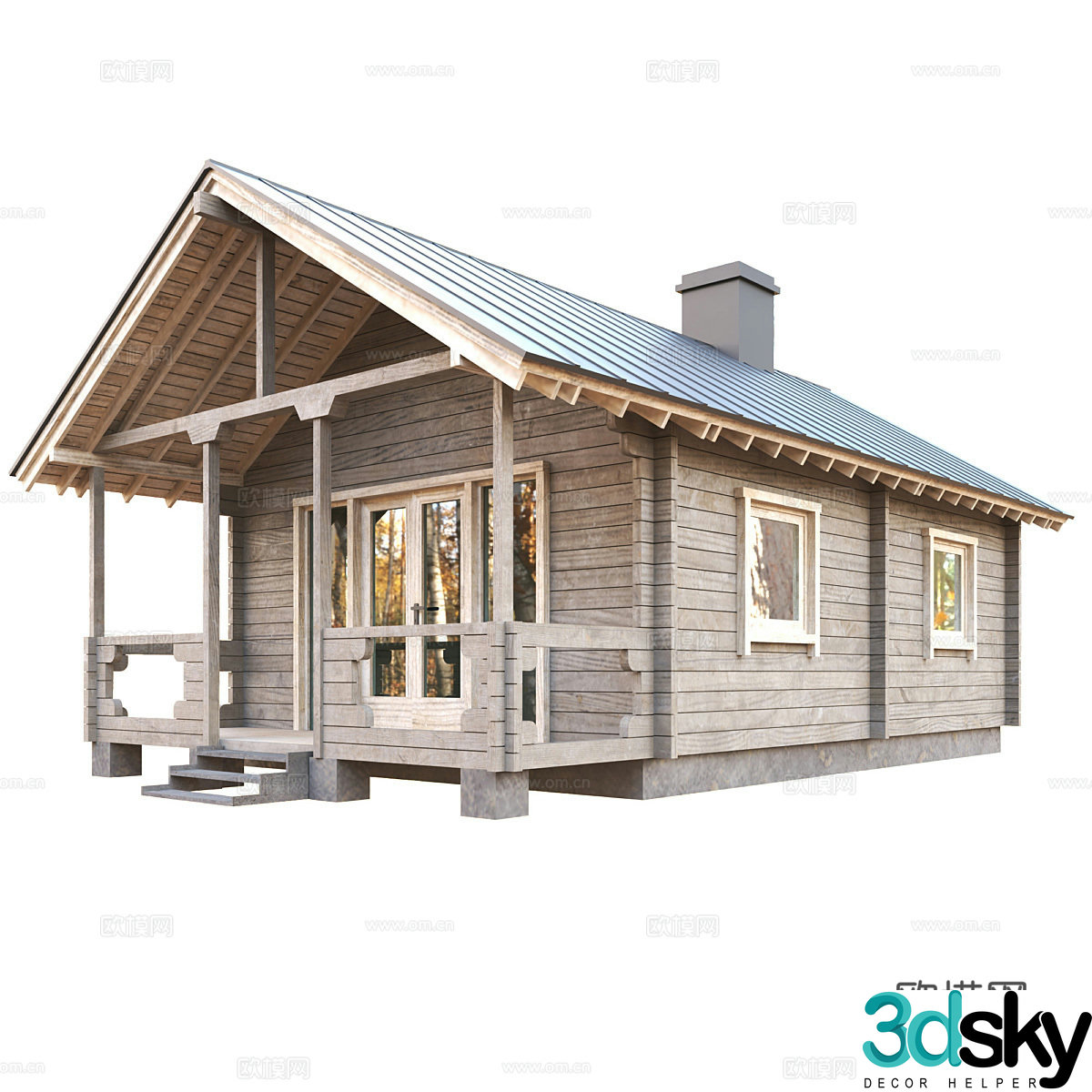 Single family villa 3d model