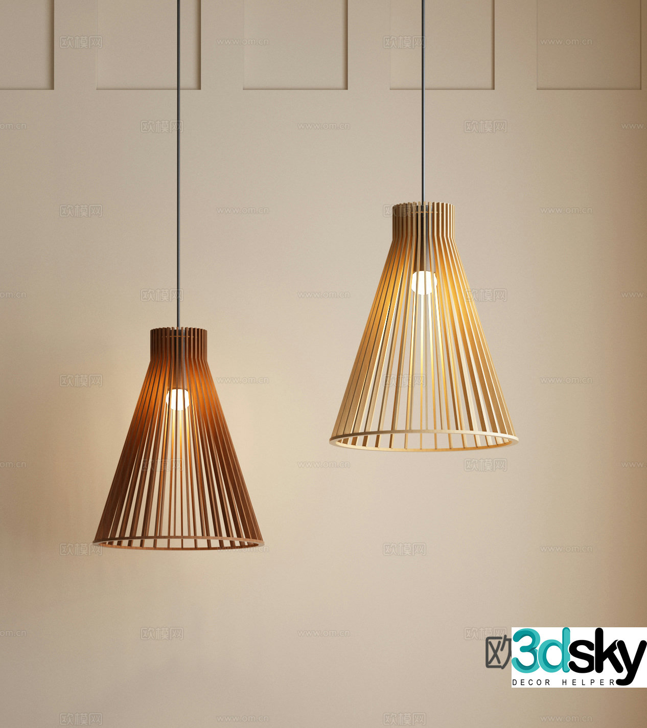 Modern chandelier 3d model