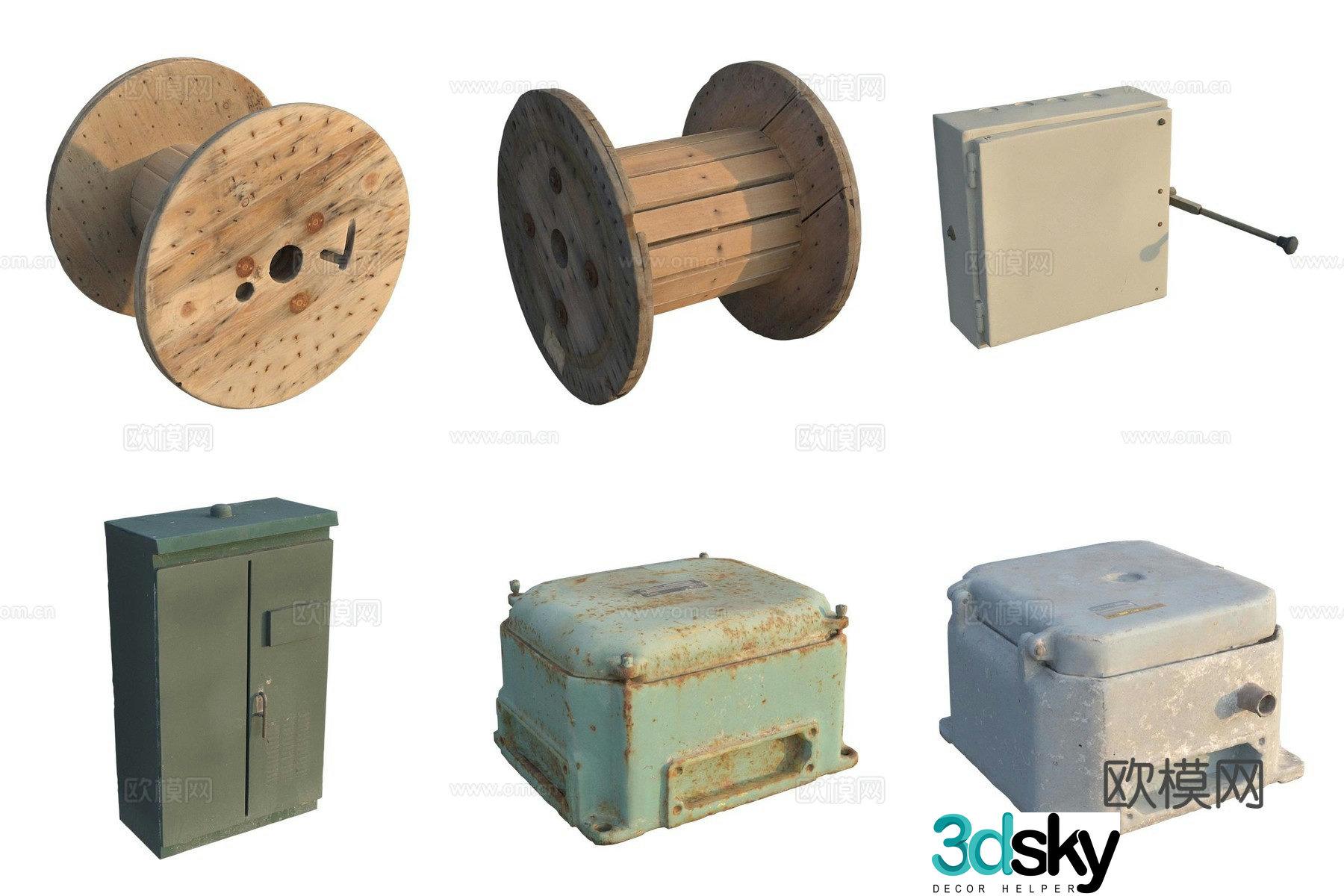Electrical power circuit electric box meter 3D model