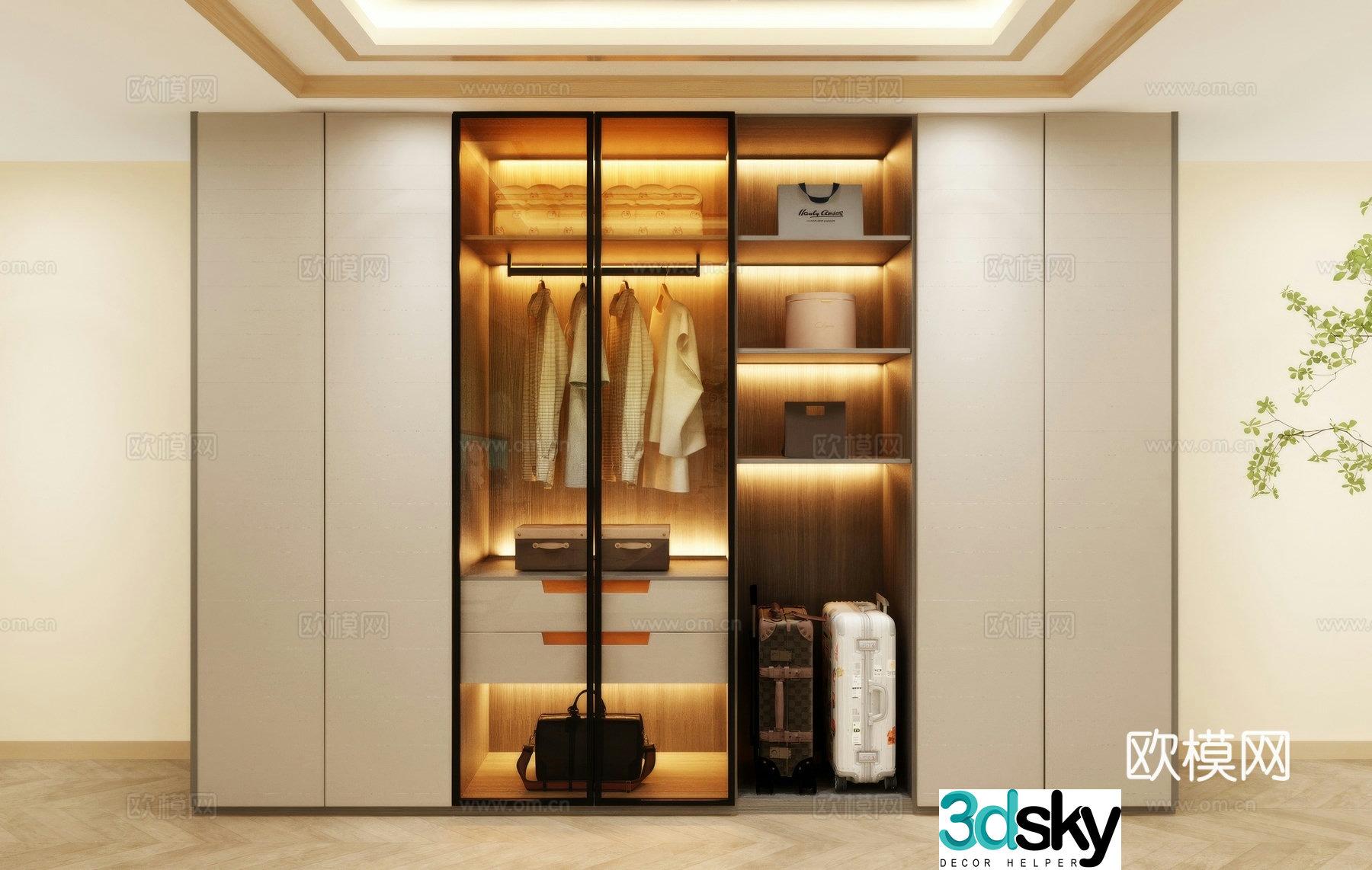 Wardrobe wardrobe wardrobe renderings wardrobe design wardrobe furniture 3d model