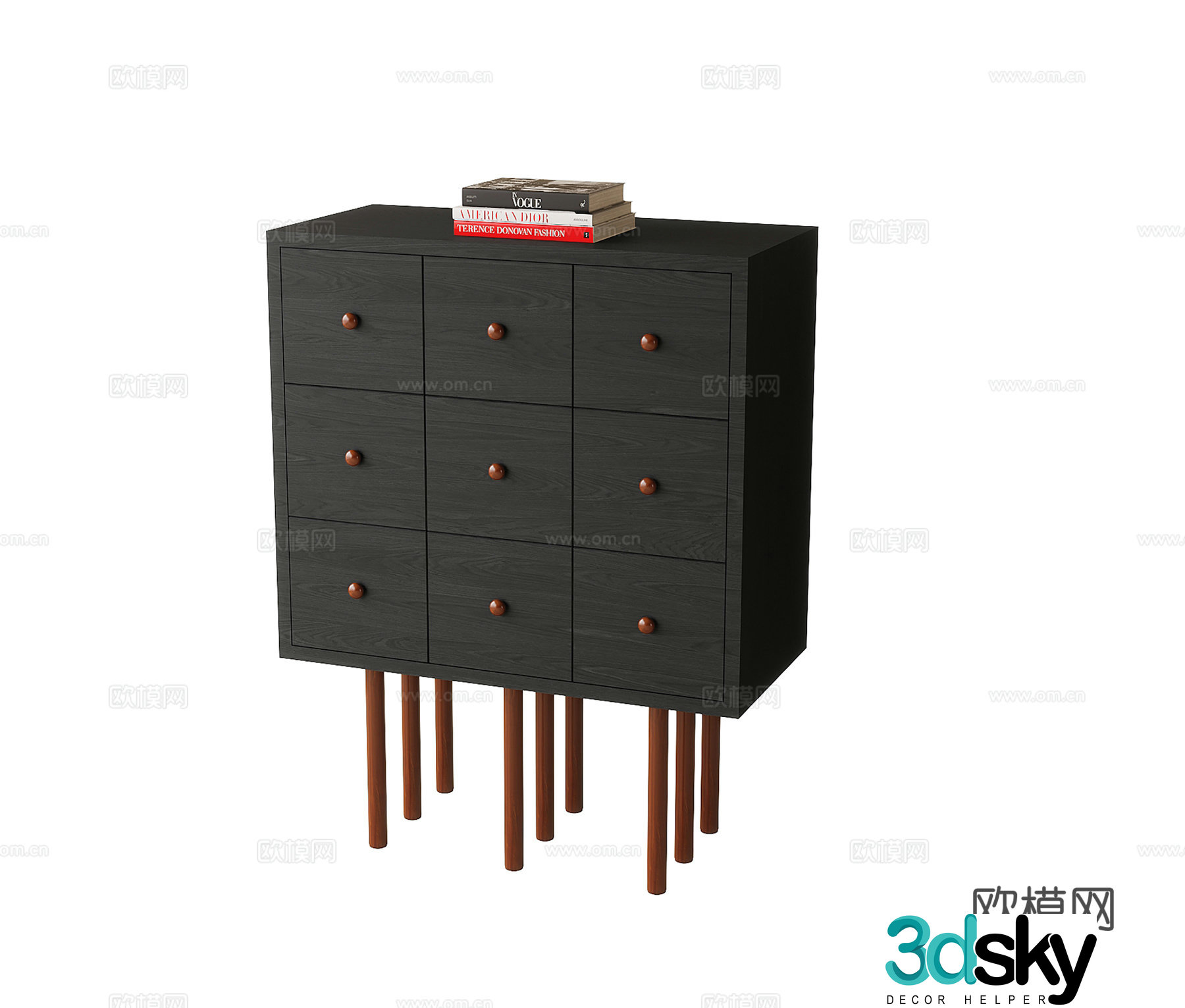 Modern porch cabinet side cabinet decorative cabinet 3d model