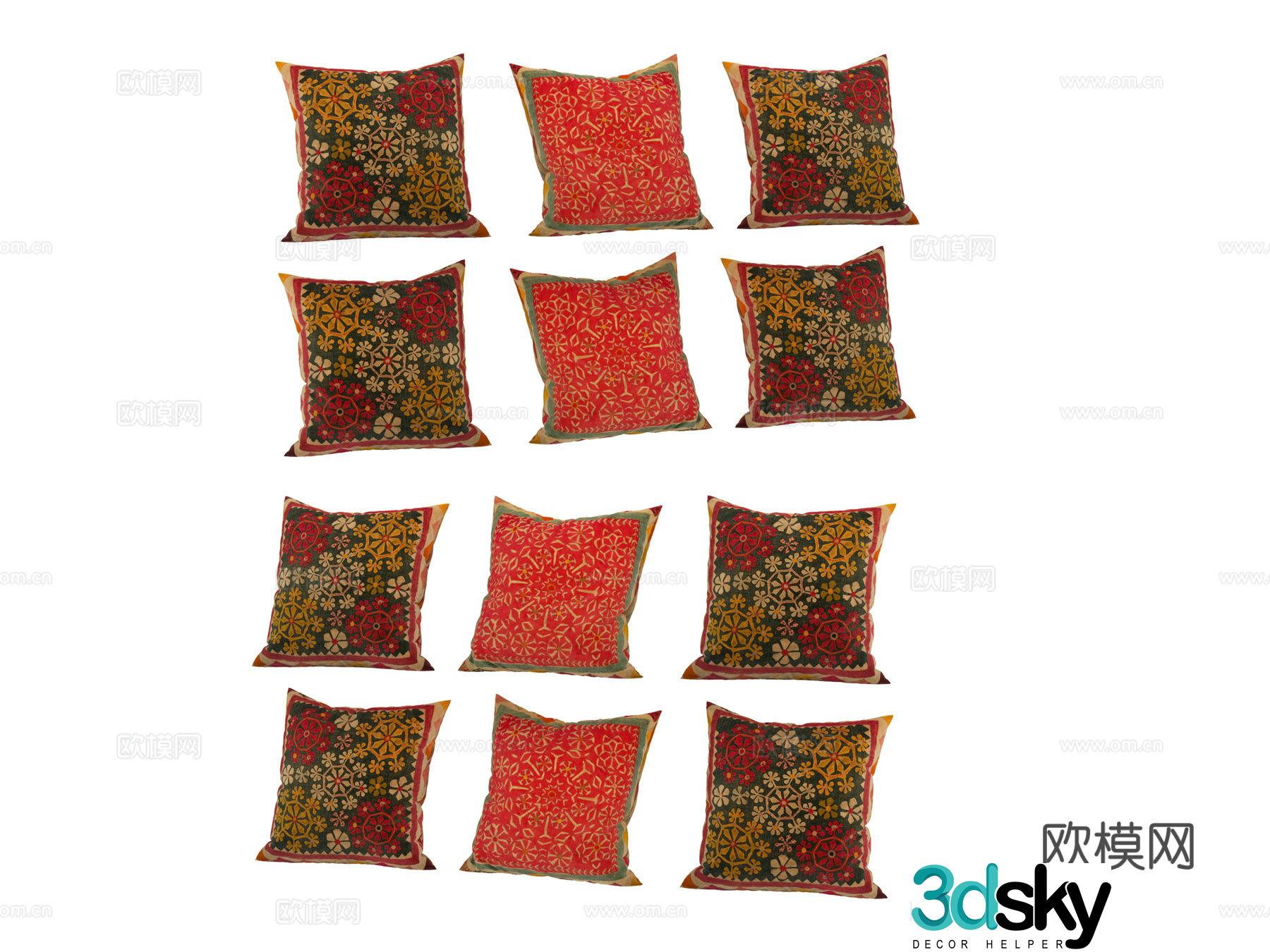 Home textile pillow 3d model