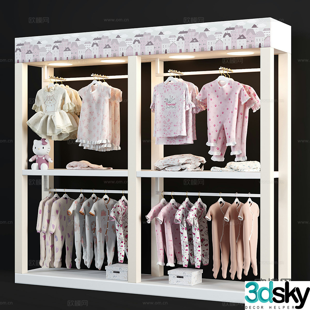 Modern Children Childstore Clothes Hanger 3d Model