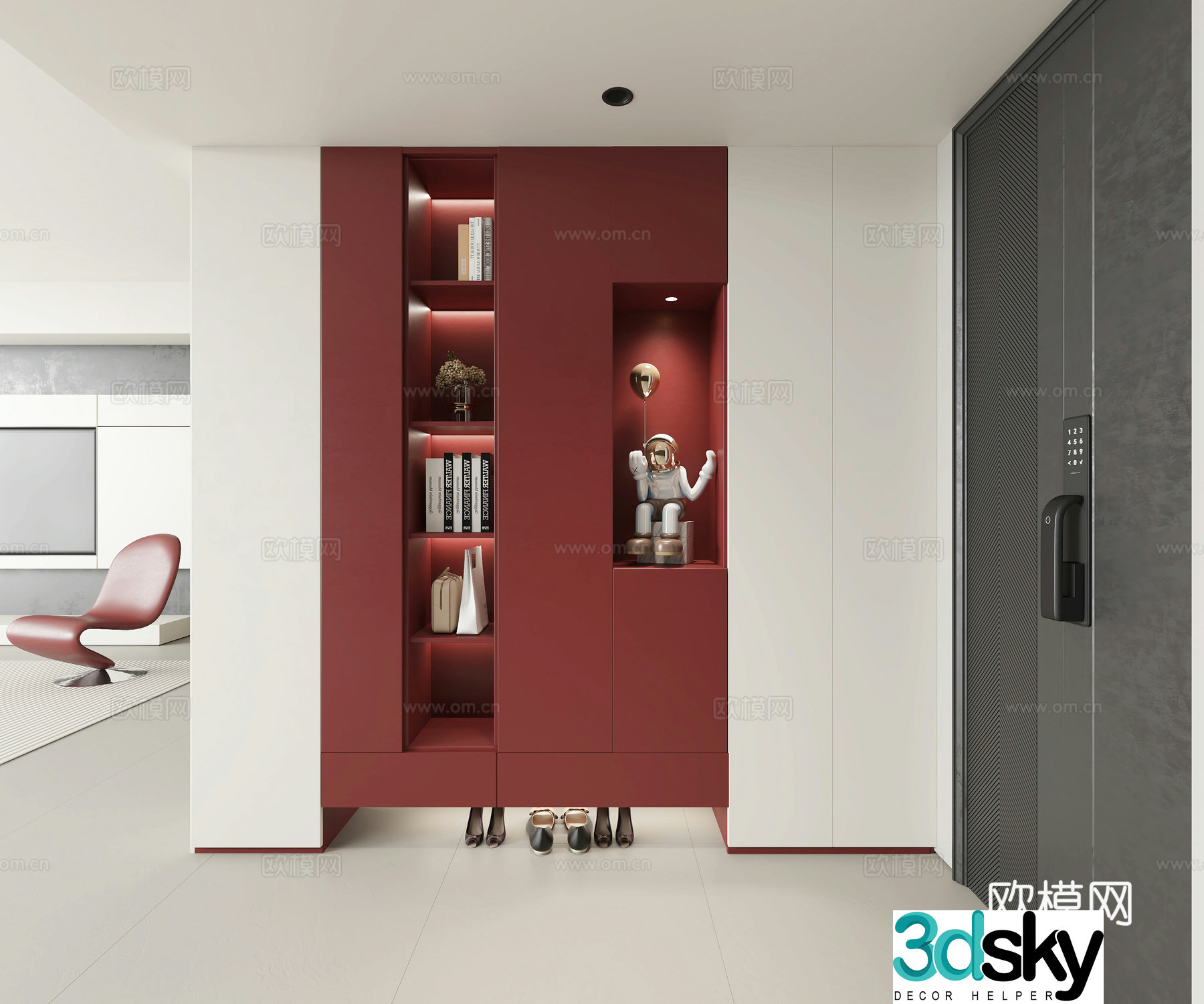 Modern entrance 3D model